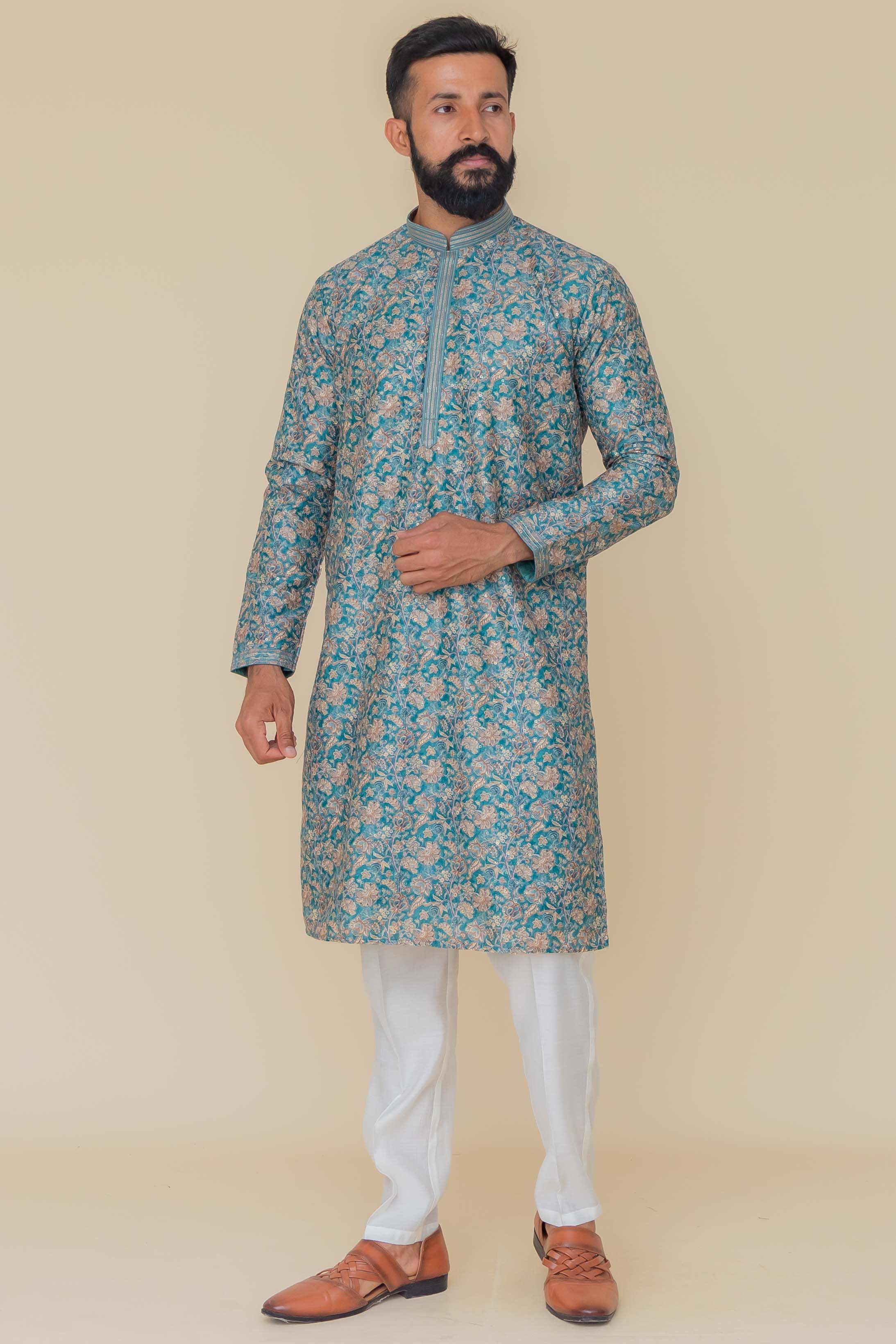 MLS PRINTED KURTA PAJAMA