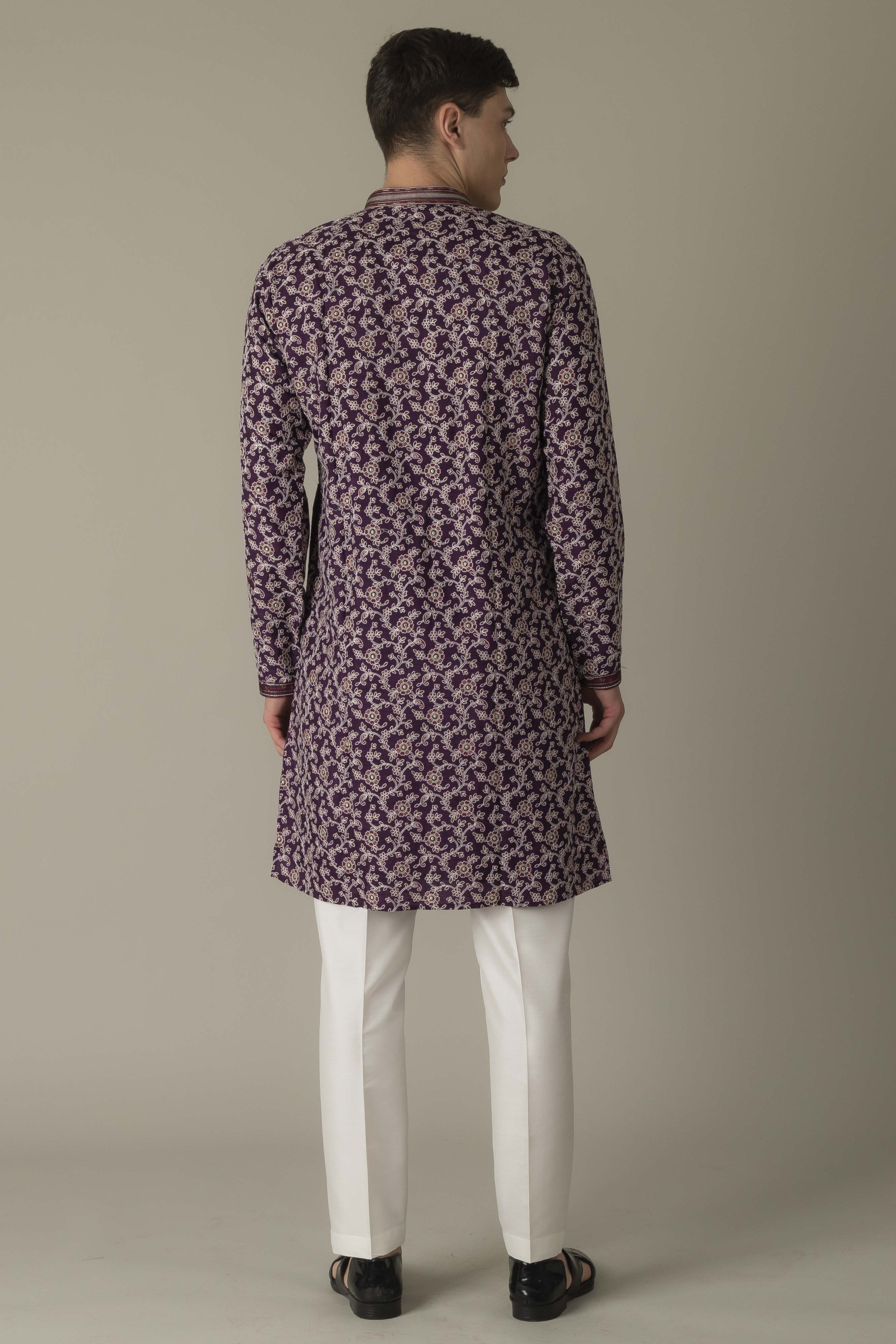 MLS EMBROIDERED KURTA PAJAMA