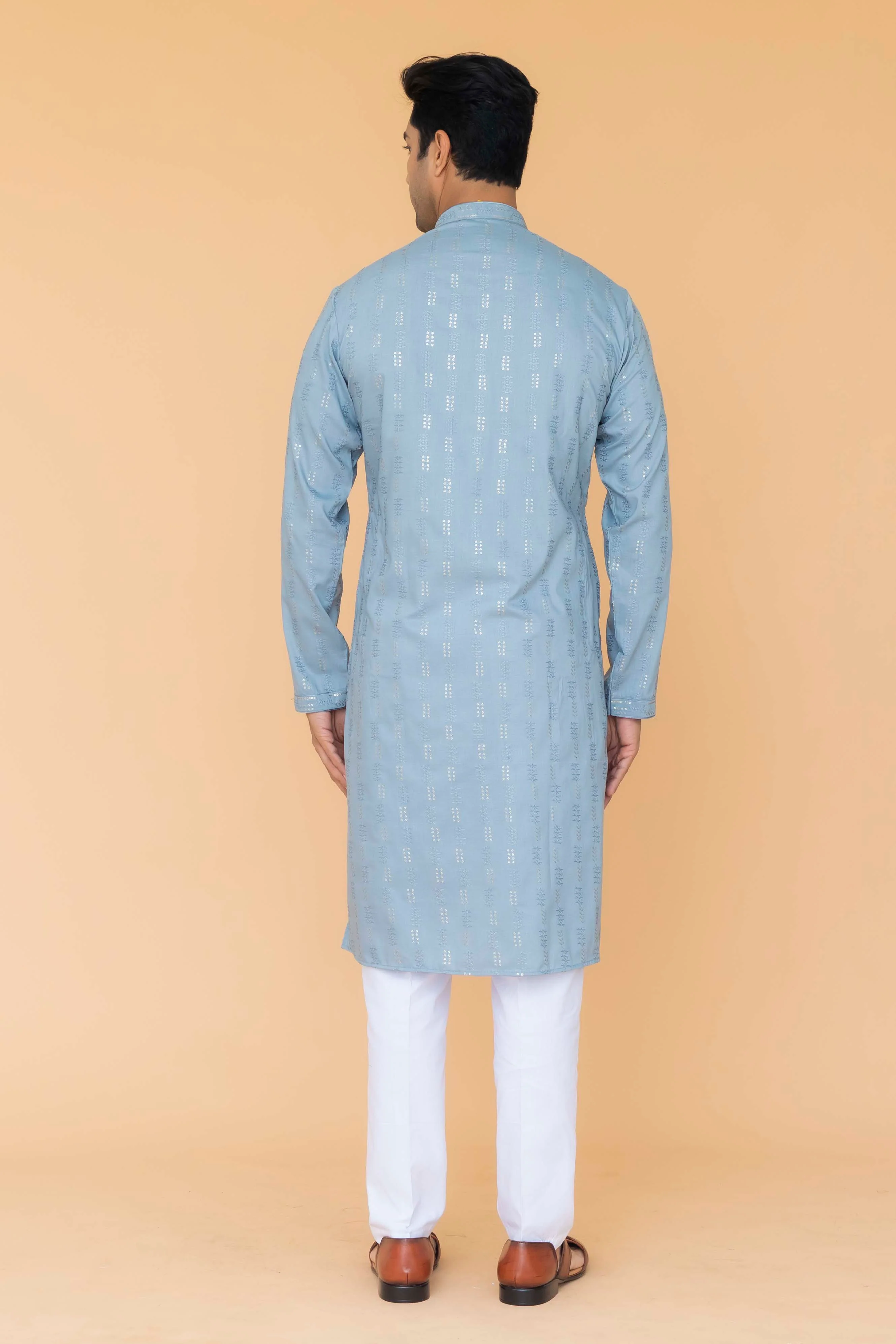 MLS EMBROIDERED KURTA PAJAMA