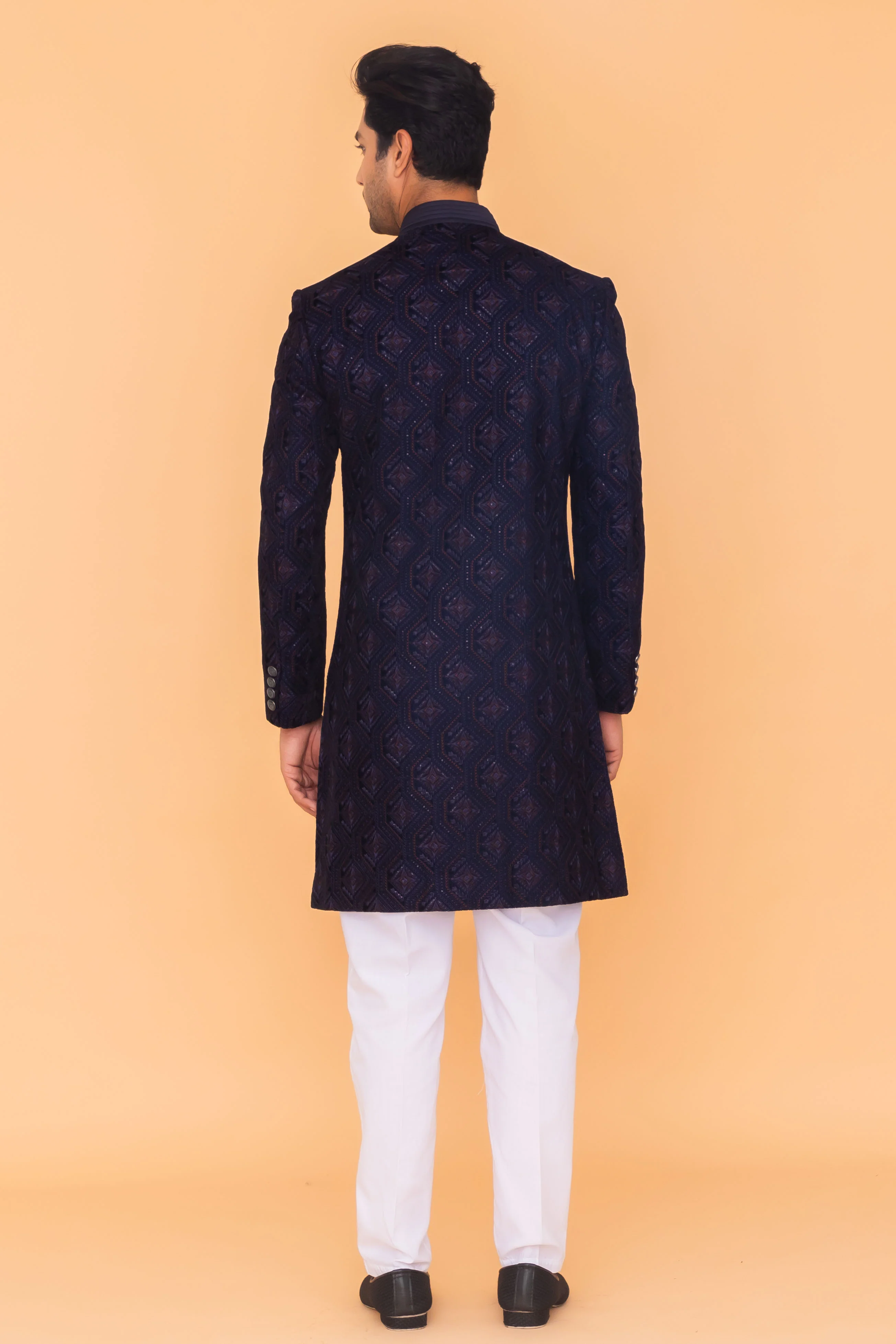 MLS VELVET INDO WESTERN 3PCS