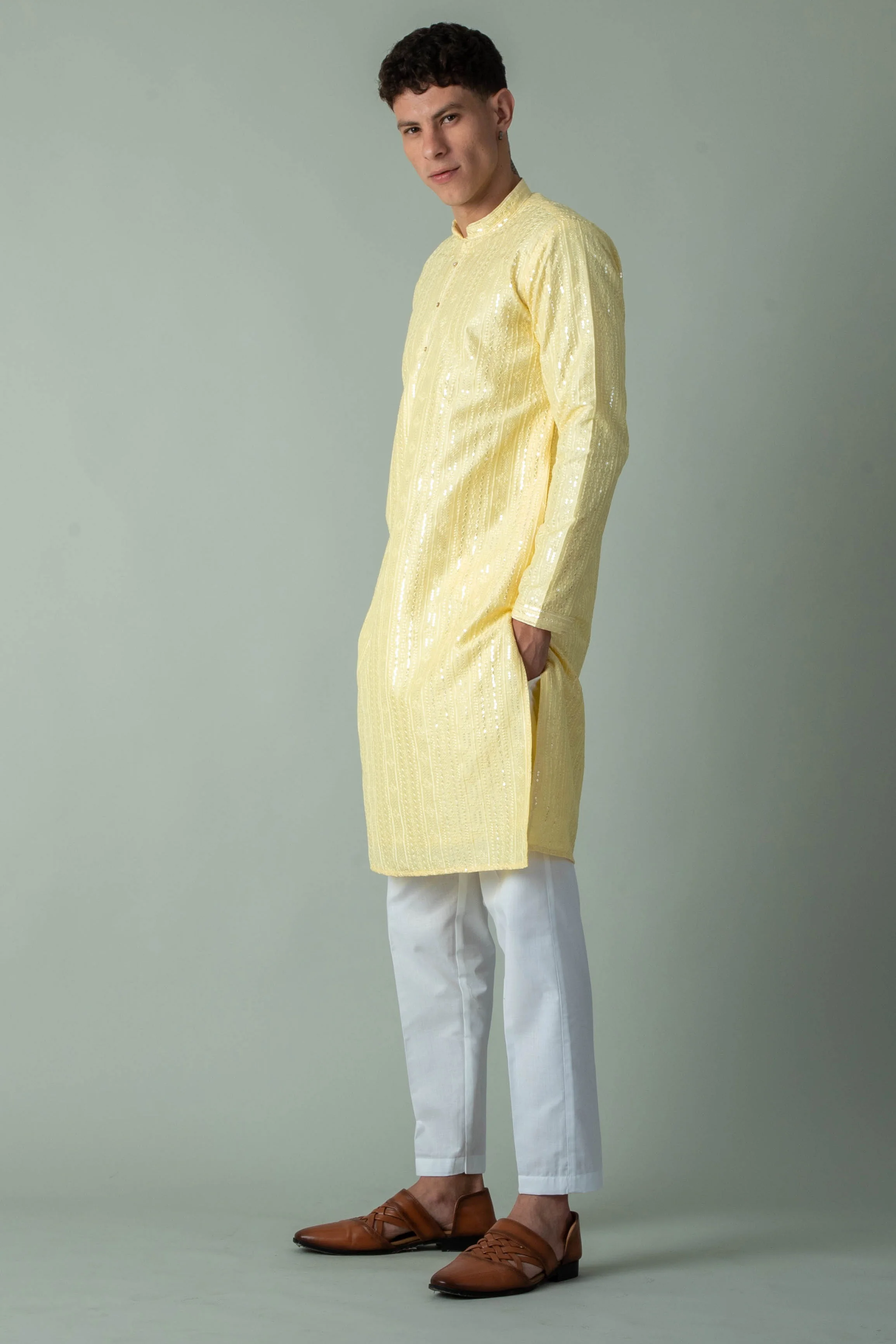 MLS EMBROIDERED KURTA PAJAMA