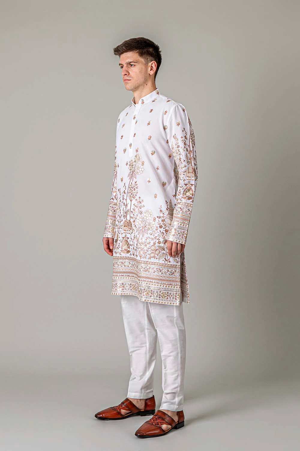 MLS EMBROIDERED KURTA PAJAMA