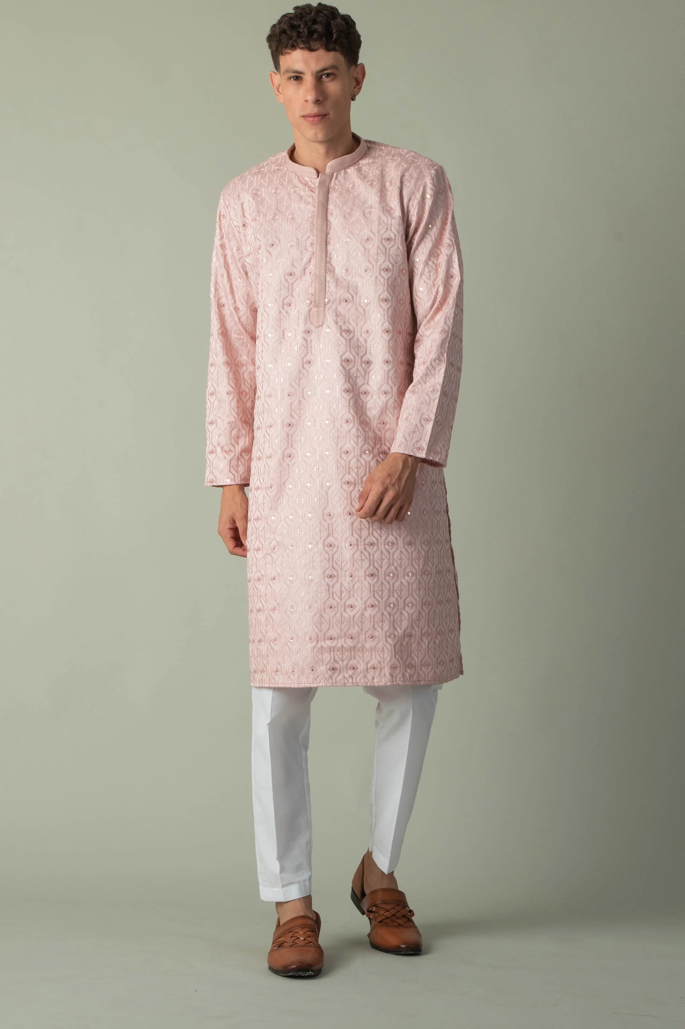 MLS EMBROIDERED KURTA PAJAMA
