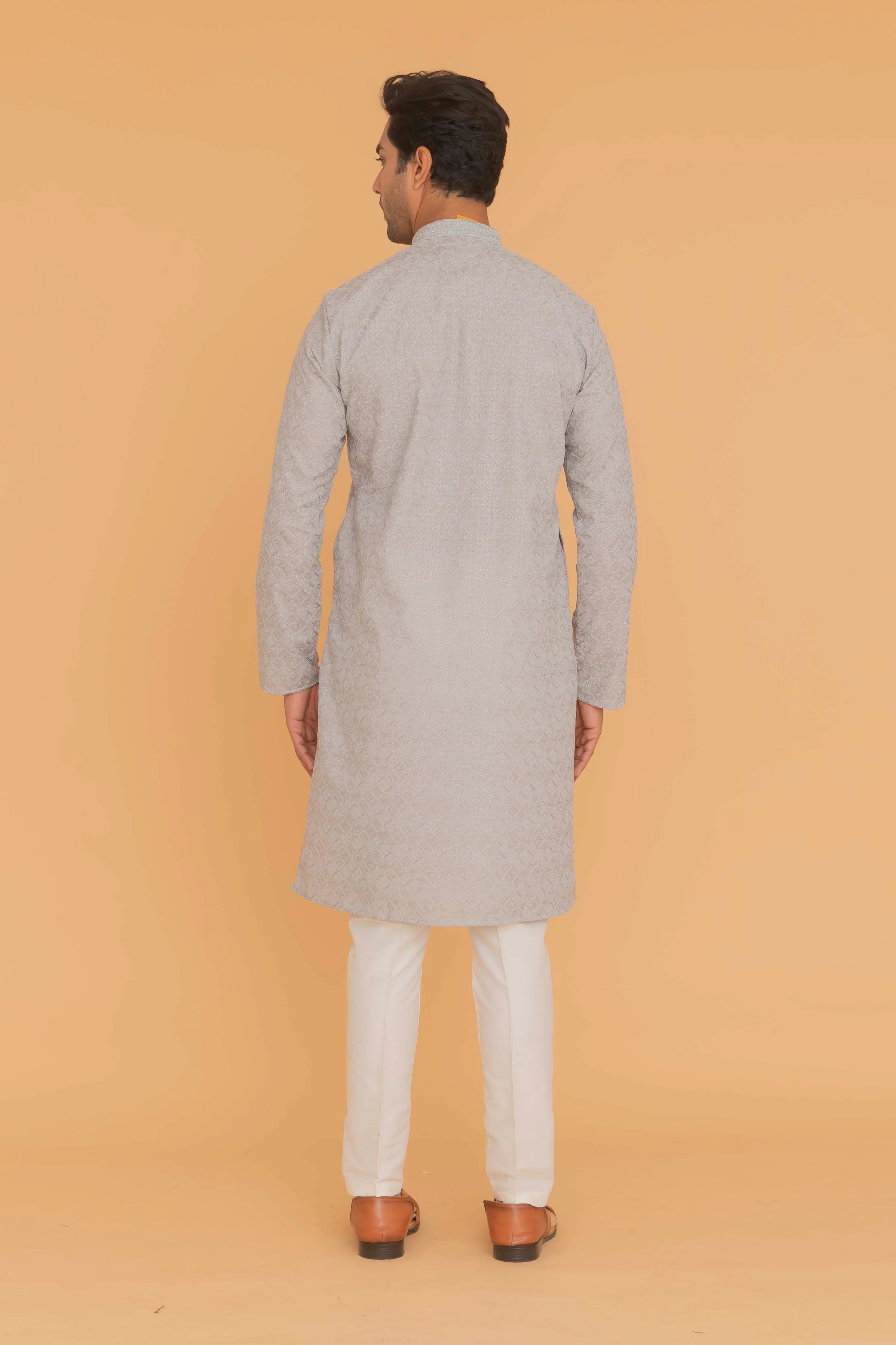 MLS EMBROIDERED KURTA PAJAMA