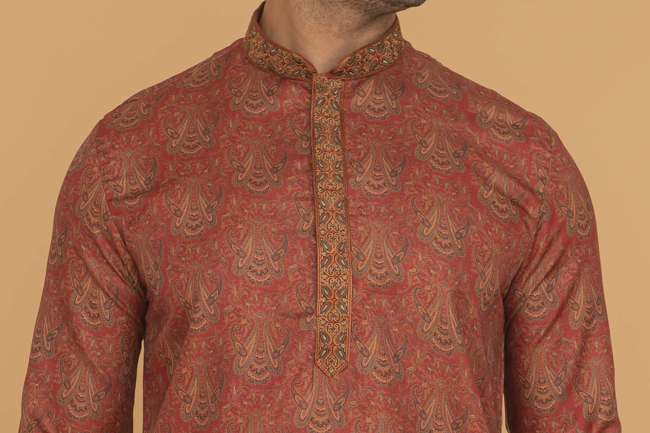 MLS PRINTED KURTA PAJAMA