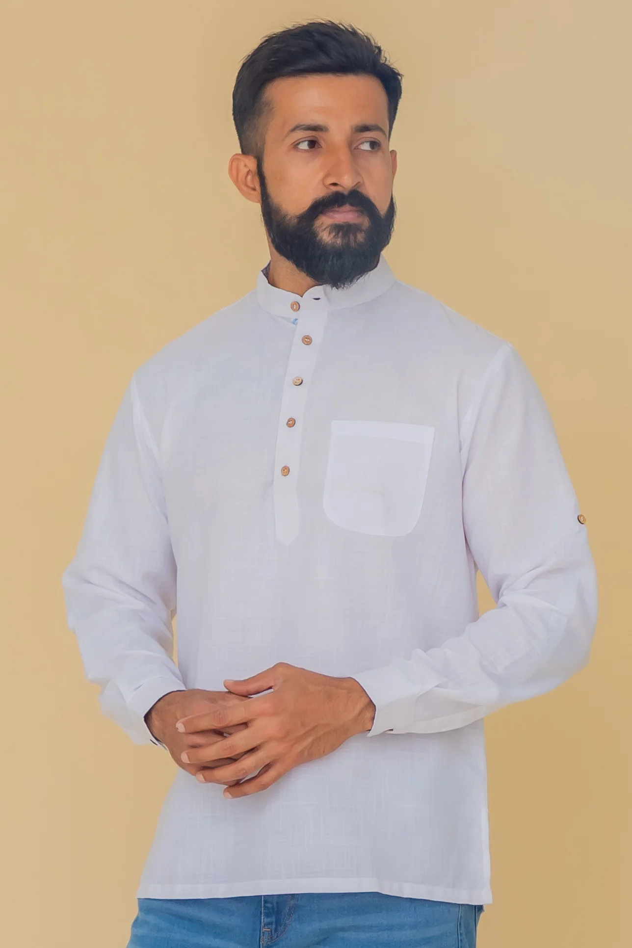 MLS SHORT KURTA FULL SLEEVES