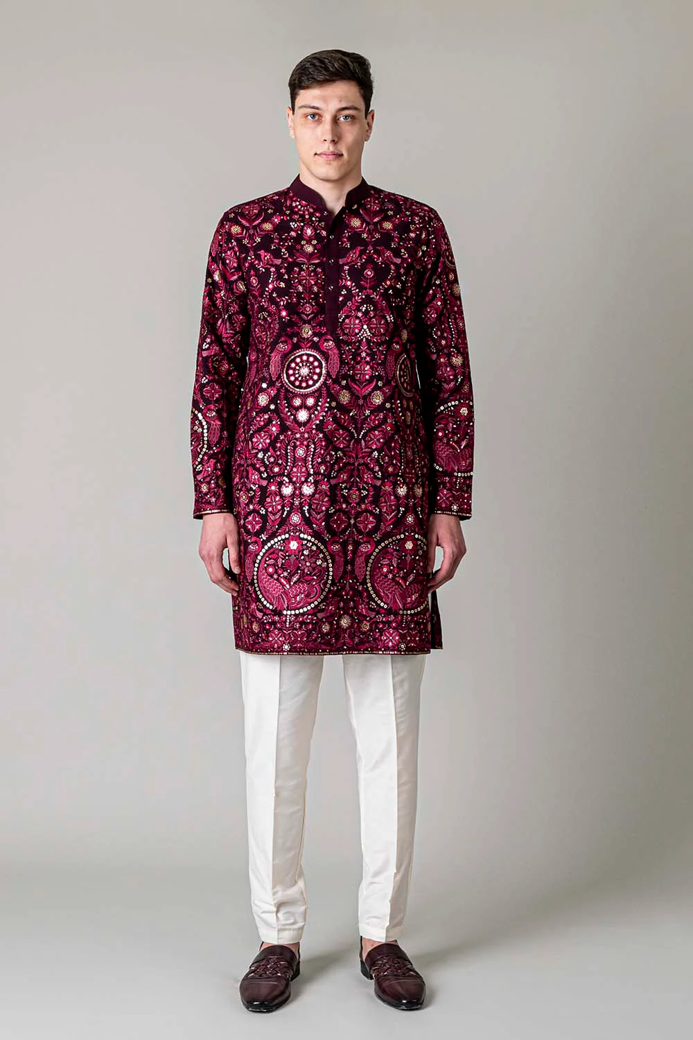 MLS EMBROIDERED KURTA PAJAMA