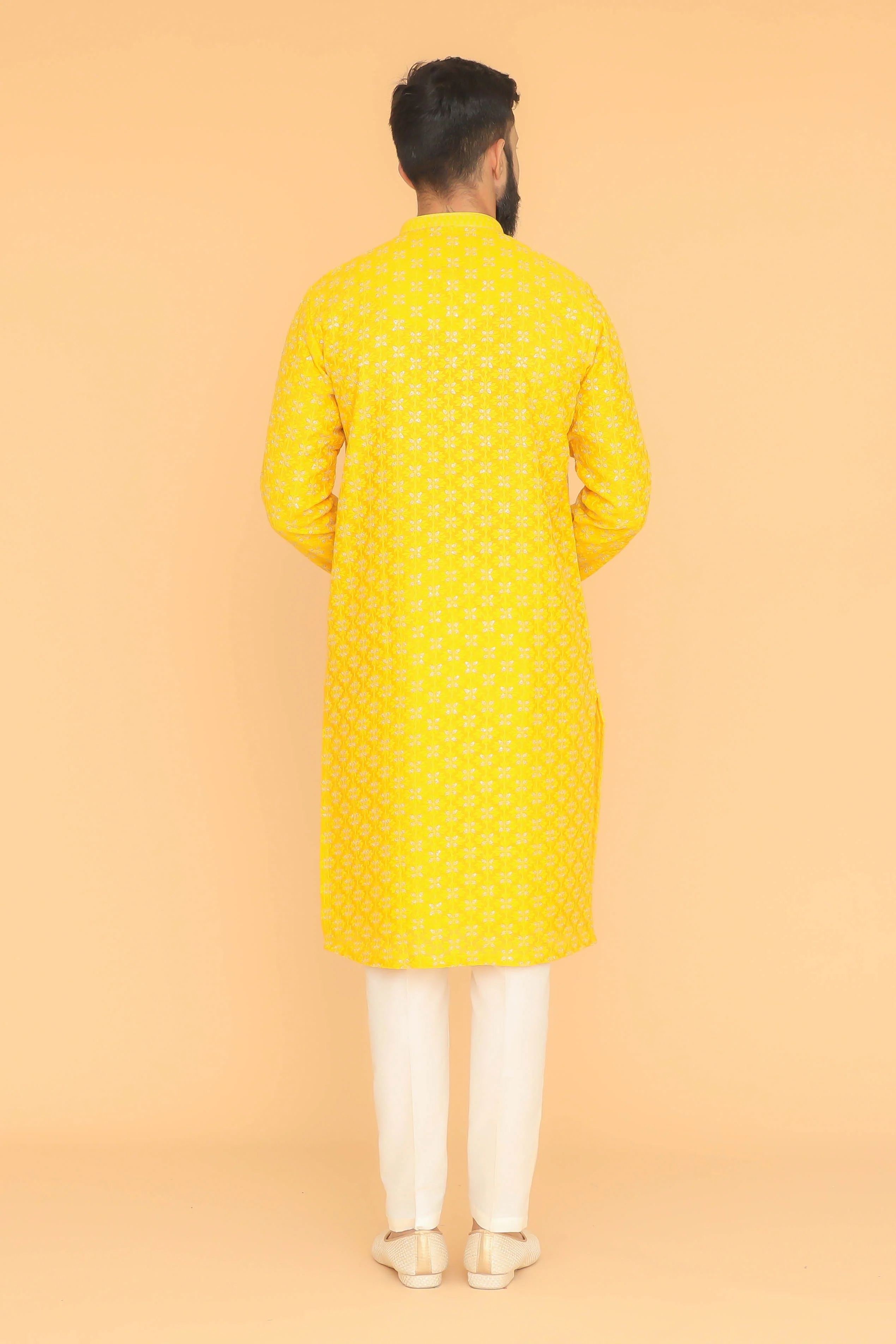 MLS EMBROIDERED KURTA PAJAMA