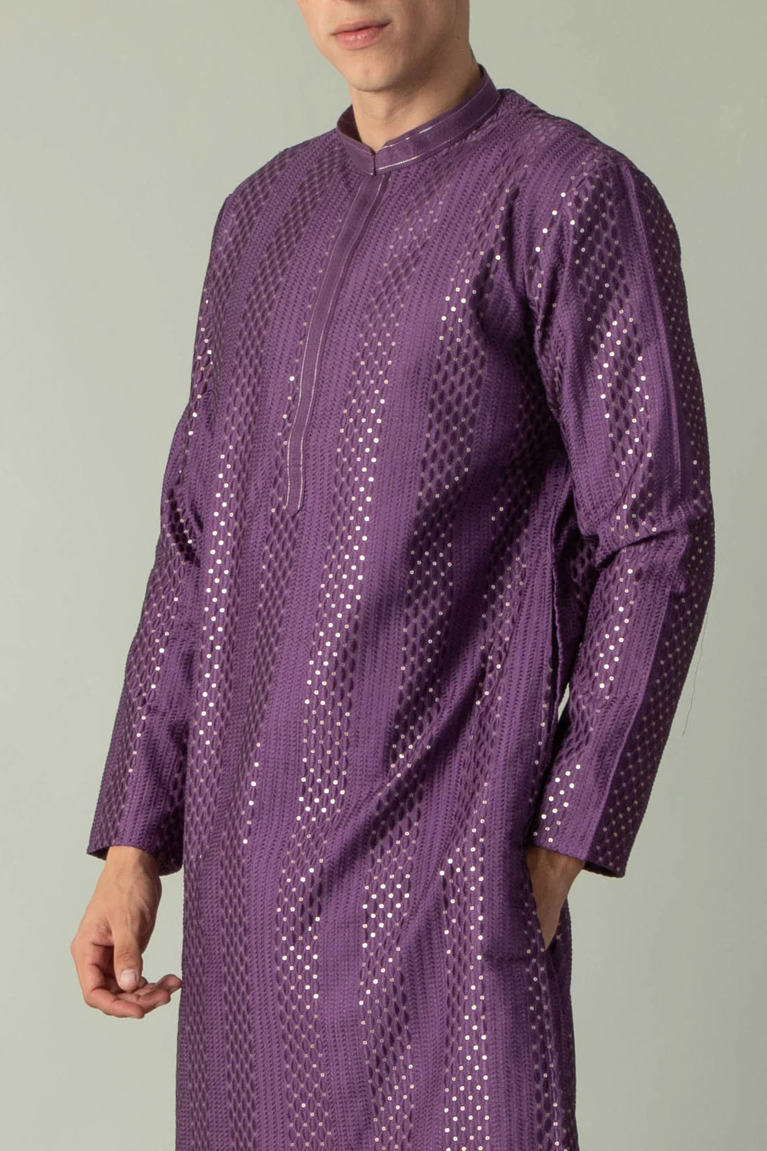 MLS EMBROIDERED KURTA PAJAMA