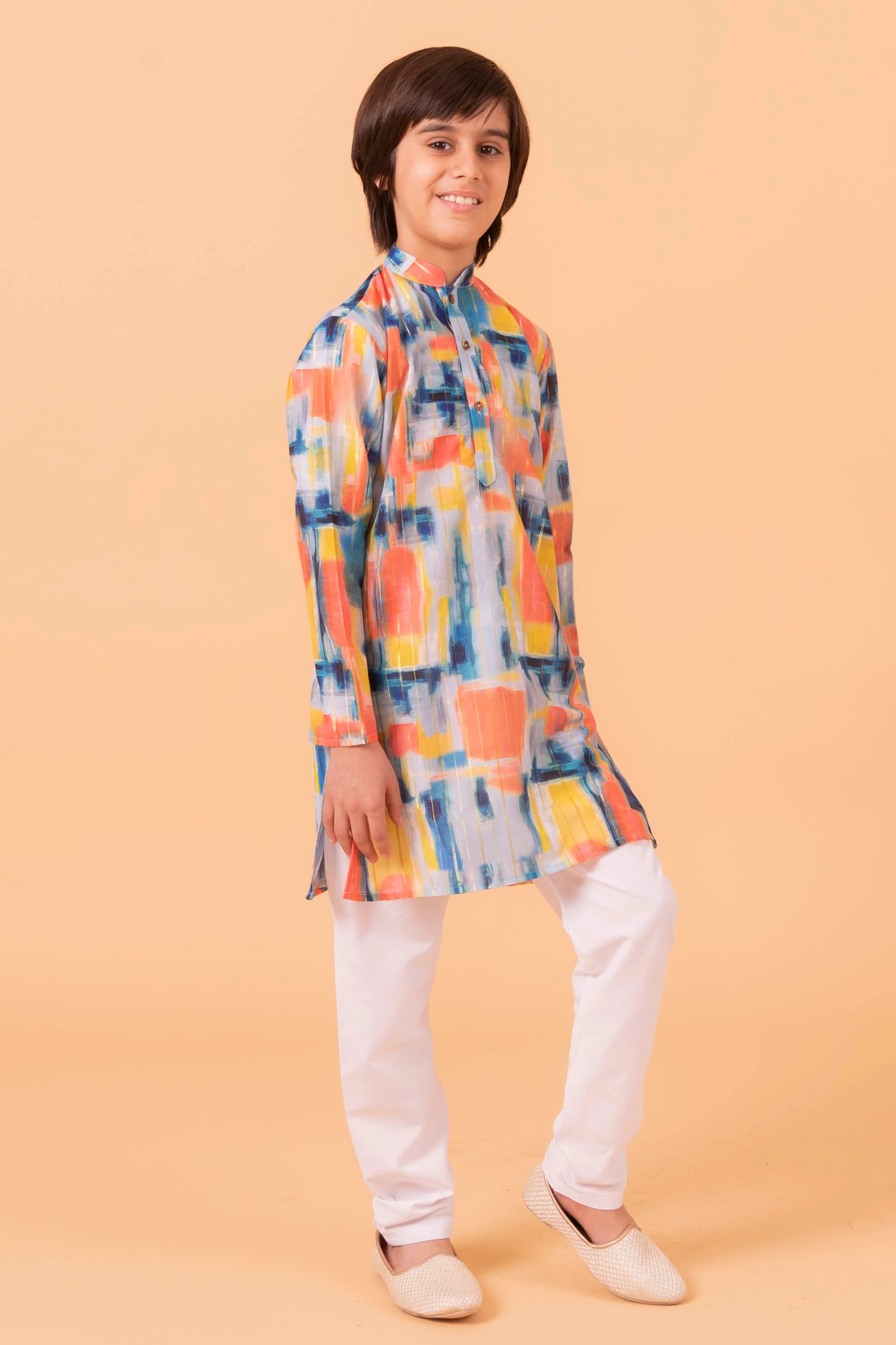 MLS PRINTED KIDS KURTA PAJAMA