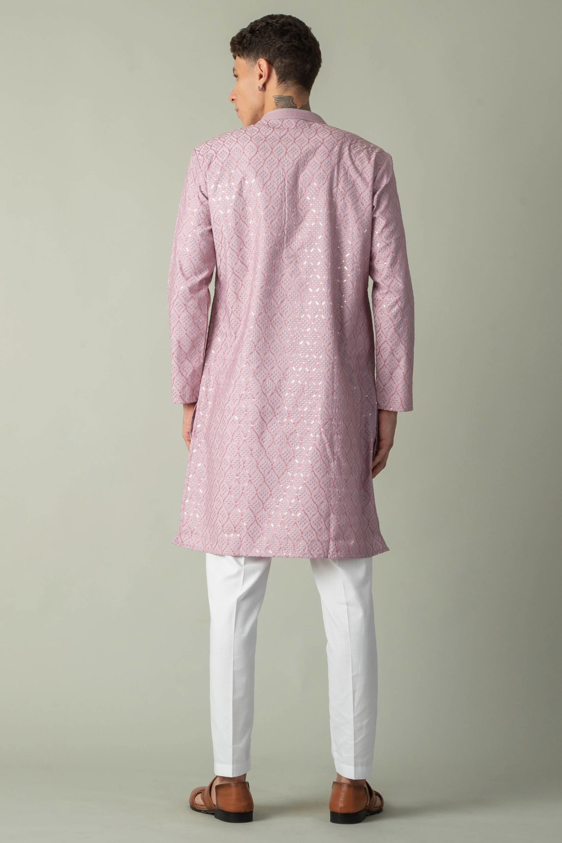 MLS EMBROIDERED KURTA PAJAMA