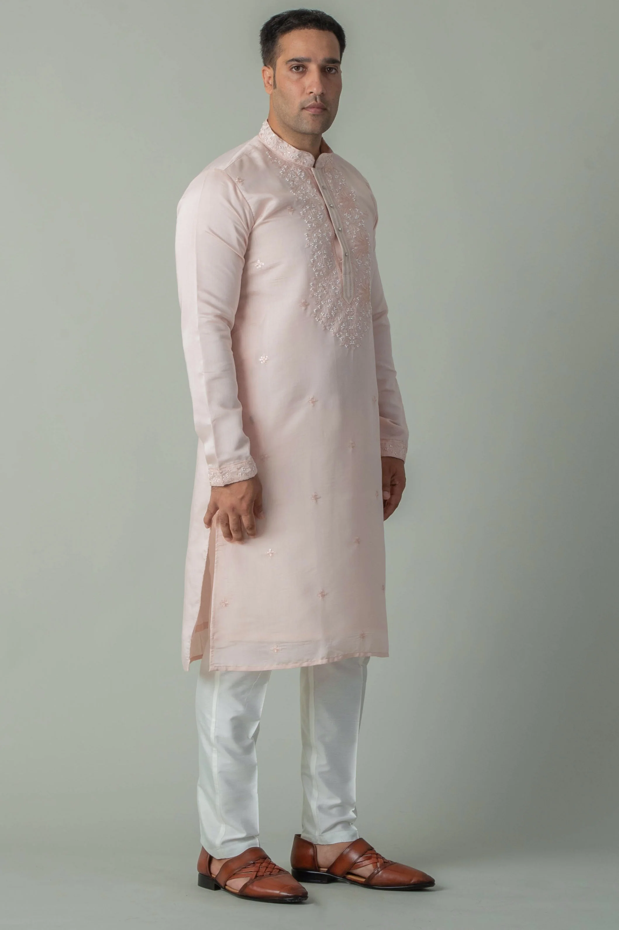 MLS EMBROIDERED KURTA PAJAMA