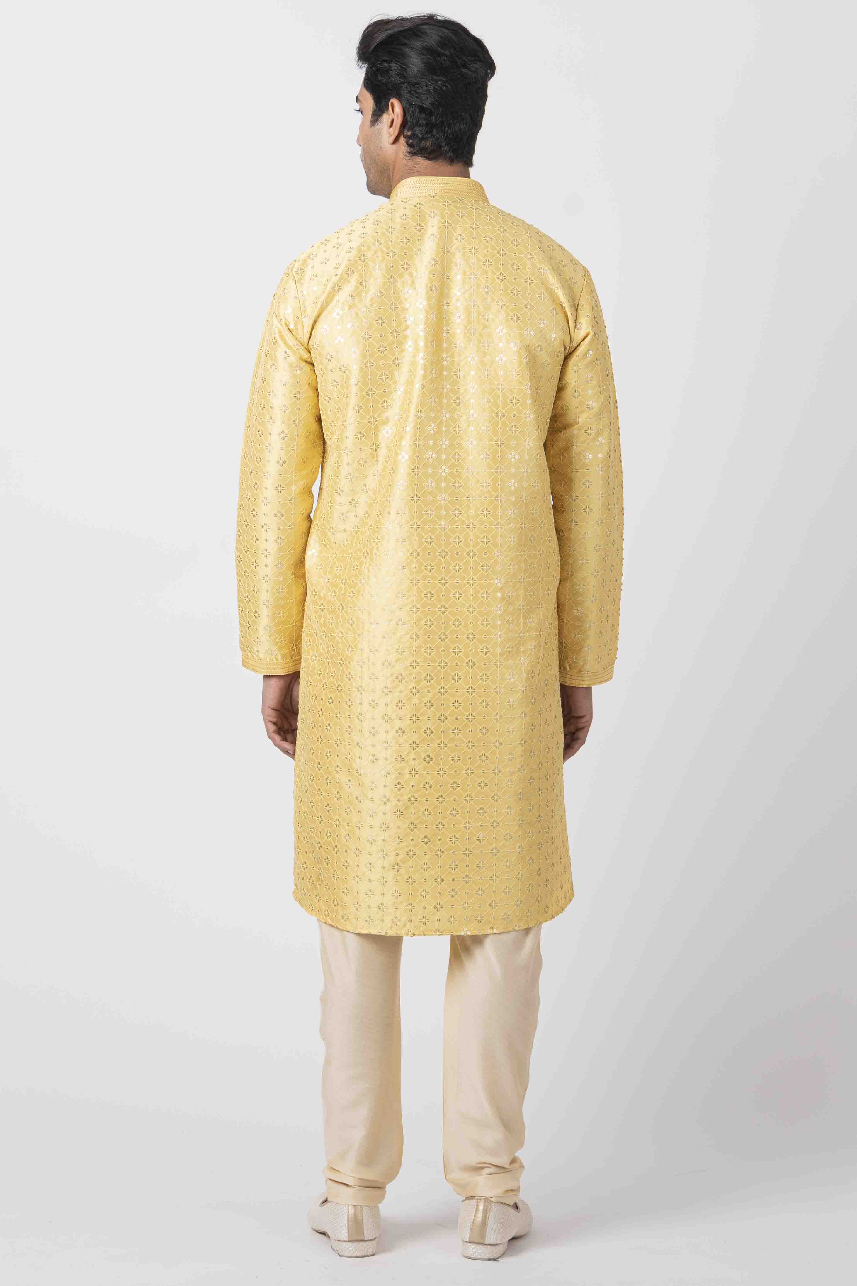 MLS EMBROIDERED KURTA PAJAMA