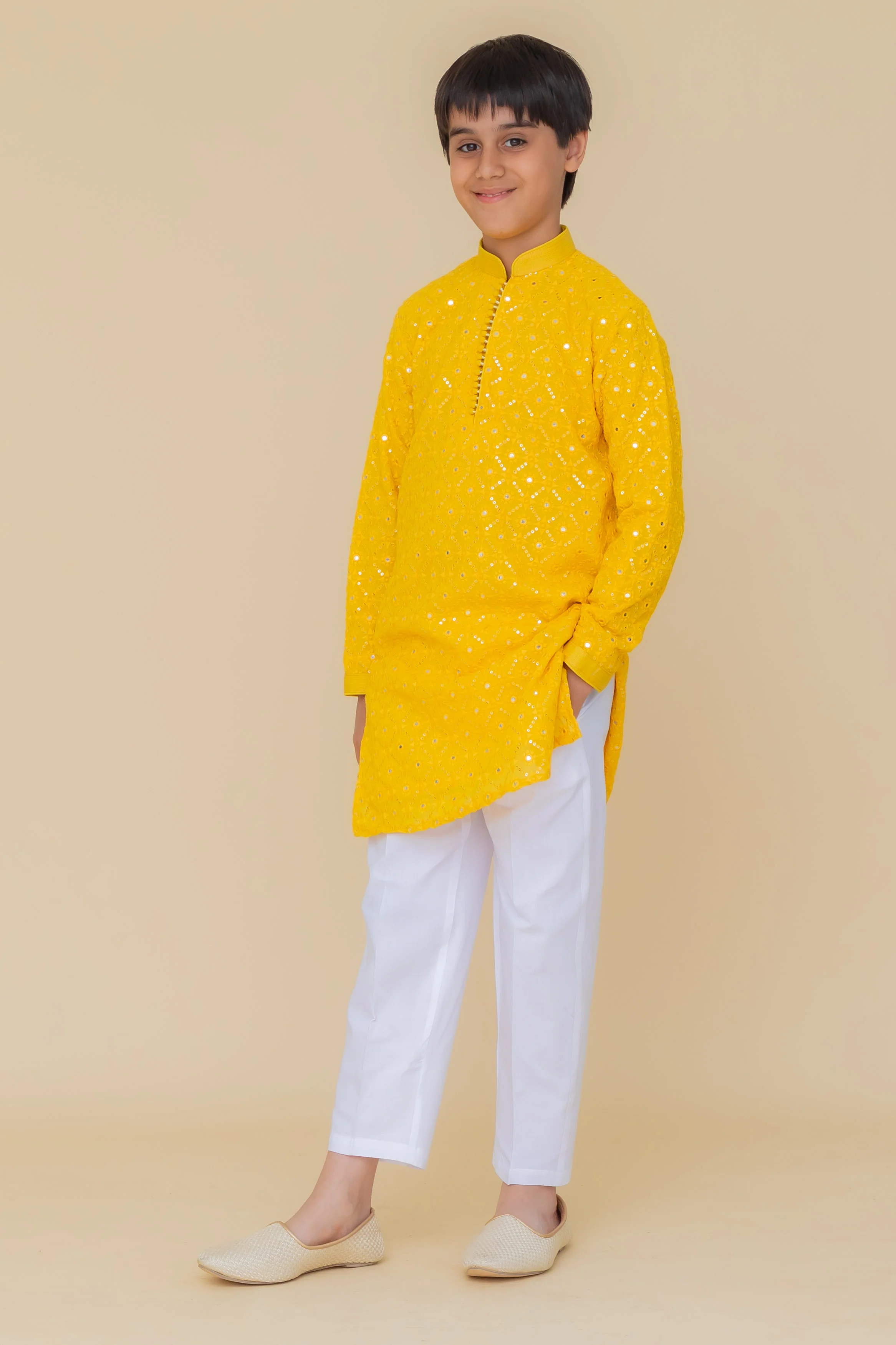 MLS KIDS CHIKANKARI KURTA PAJAMA