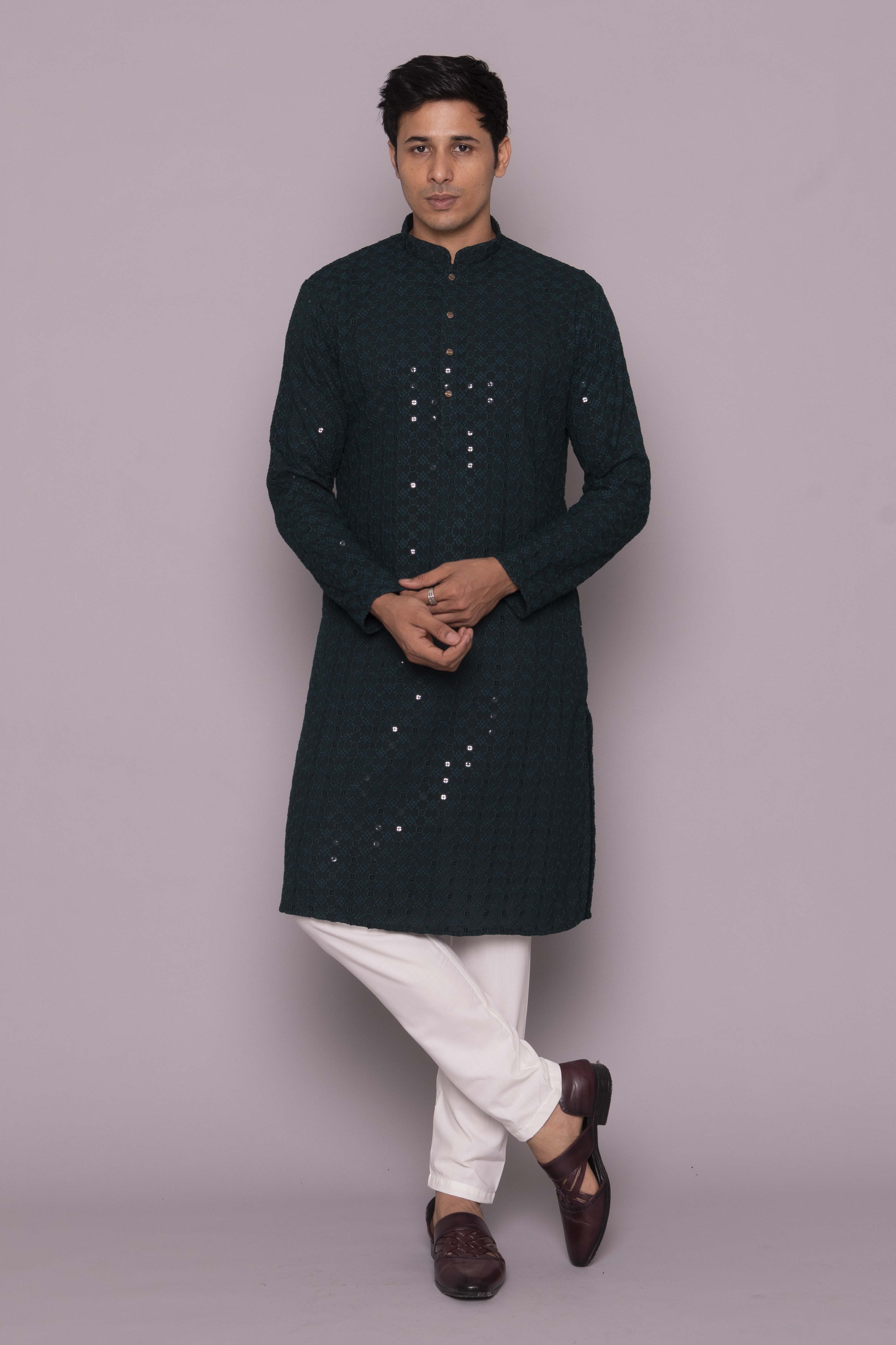 MLS CHIKANKARI KURTA PAJAMA