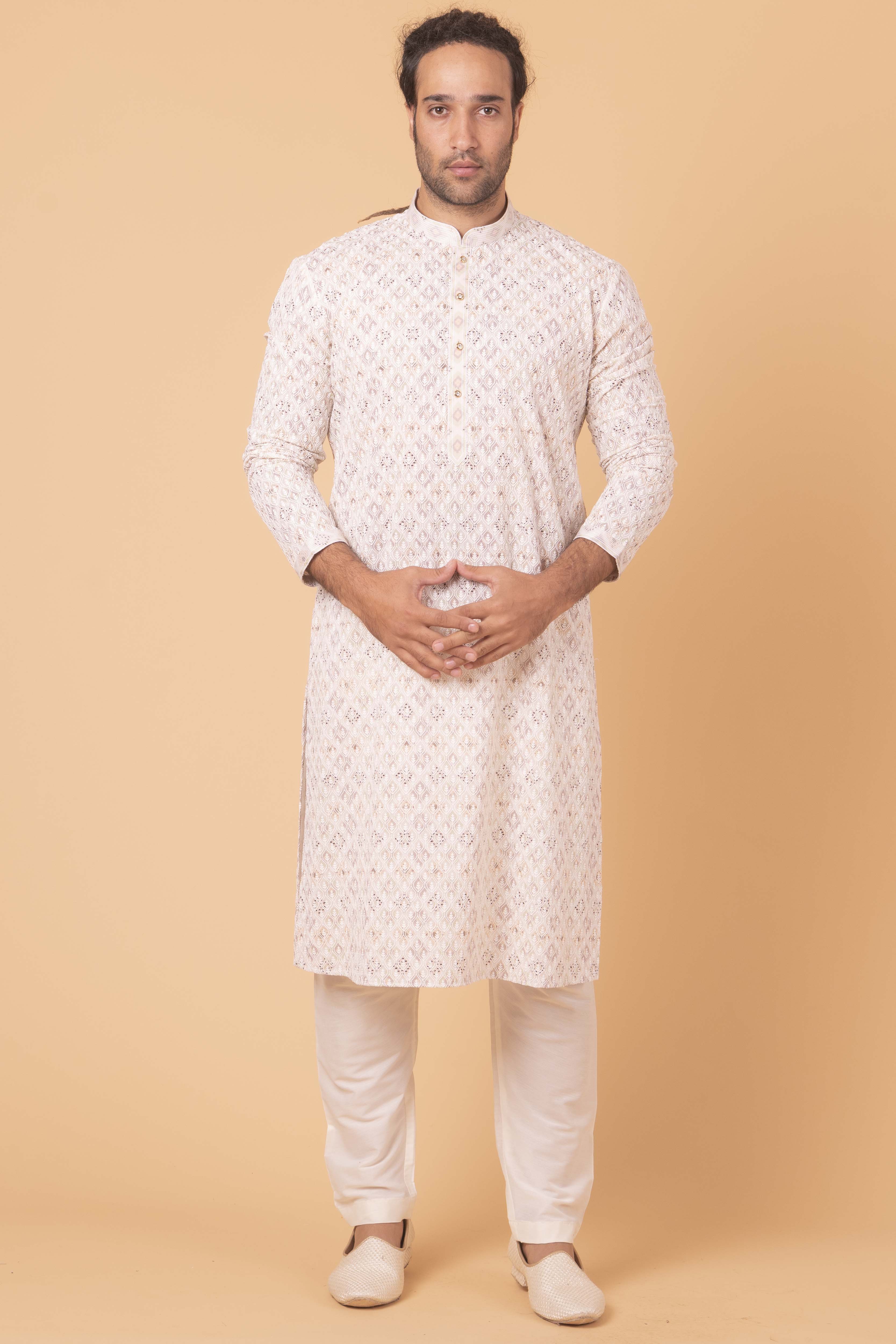 MLS CHIKANKARI KURTA PAJAMA