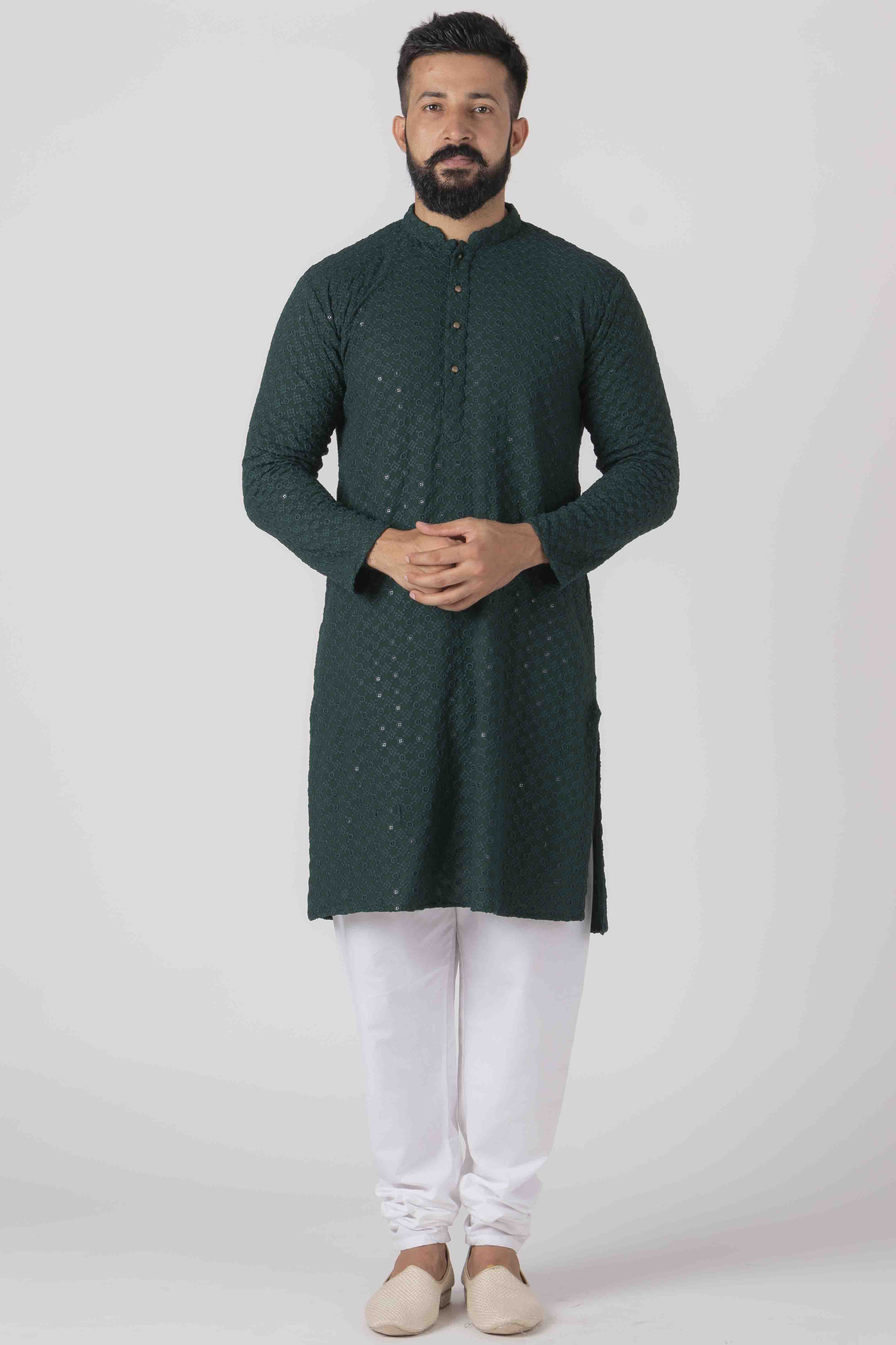 MLS CHIKANKARI KURTA PAJAMA