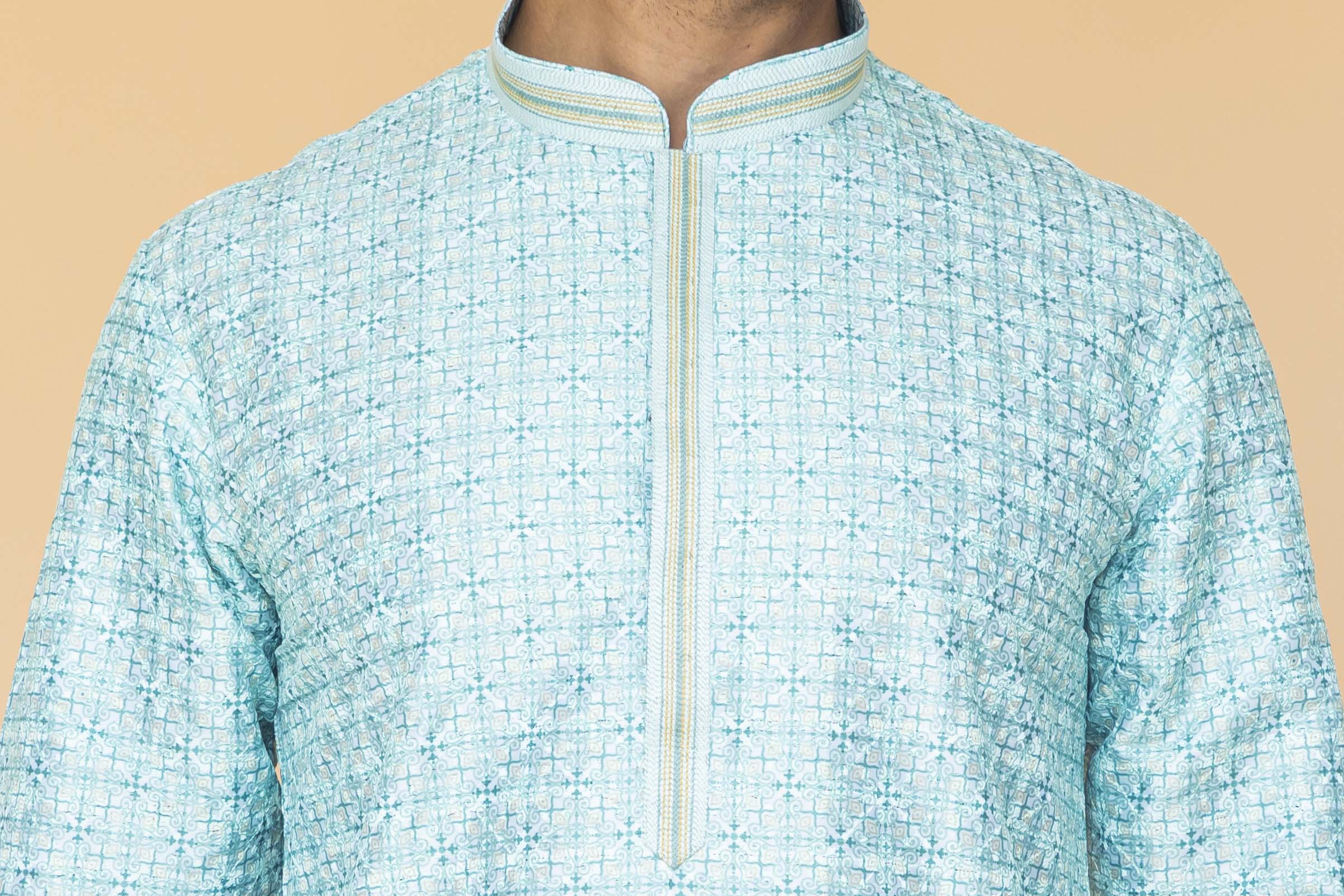 MLS EMBROIDERED KURTA PAJAMA