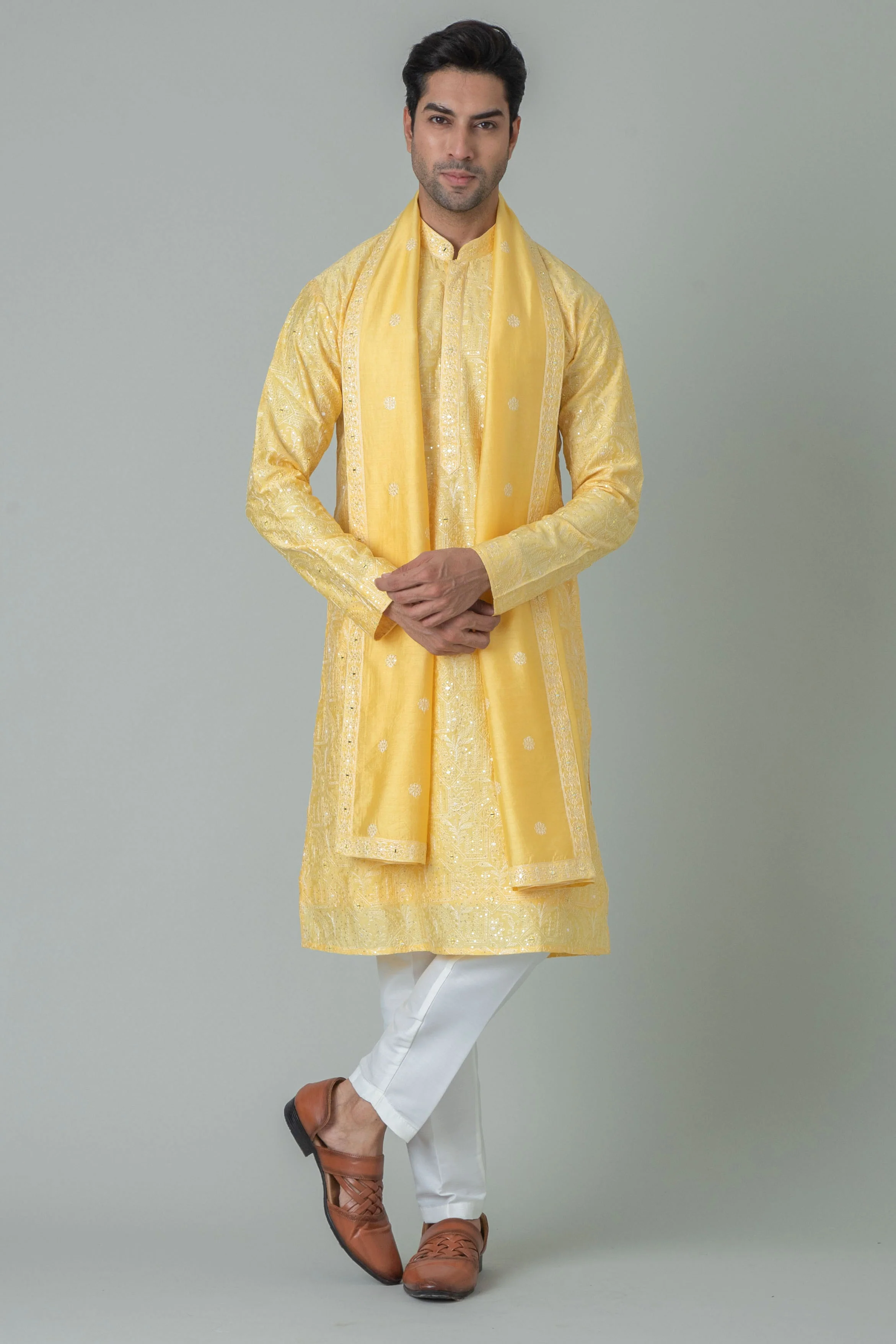 MLS  KURTA PAJAMA WITH STOLE