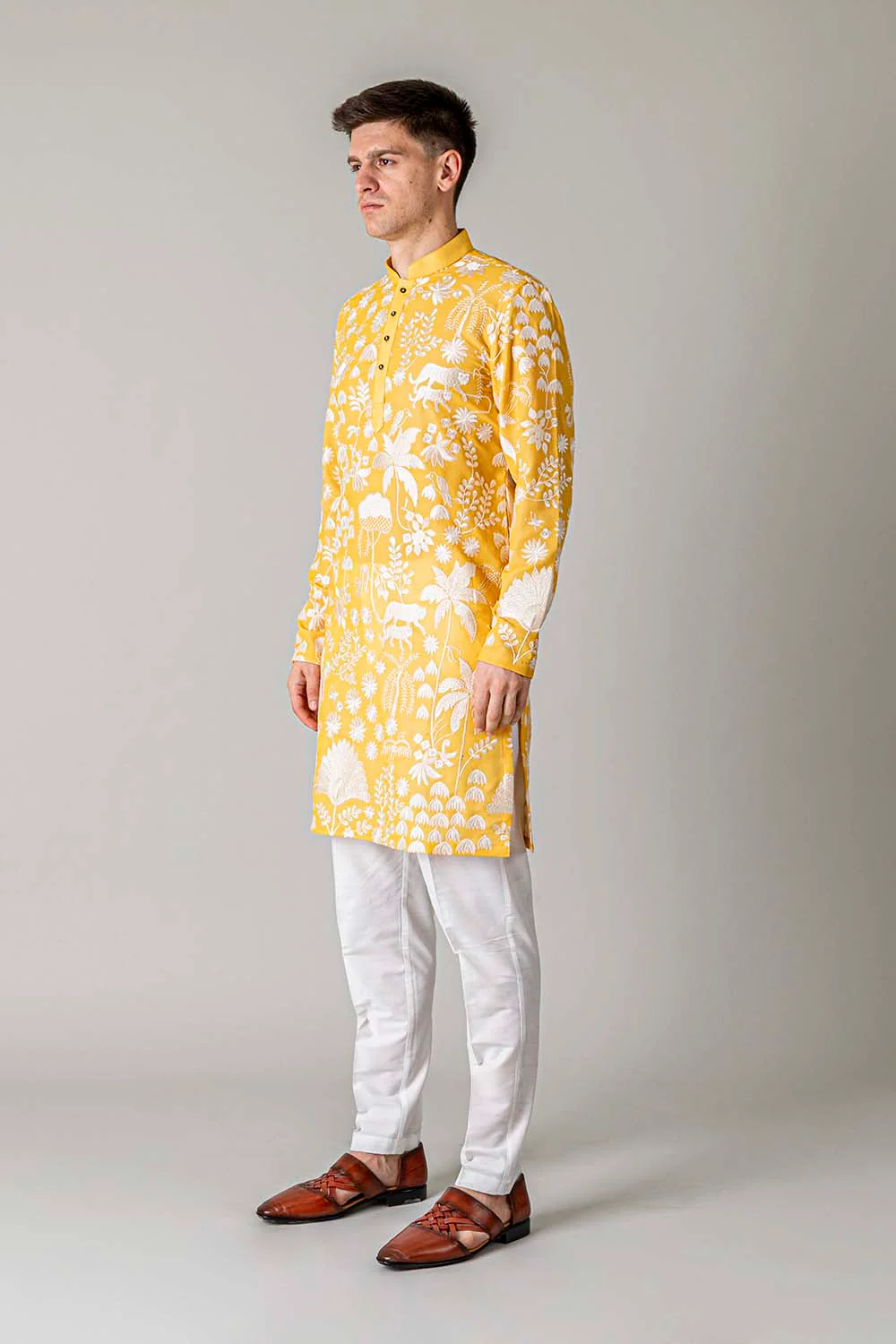 MLS EMBROIDERED KURTA PAJAMA