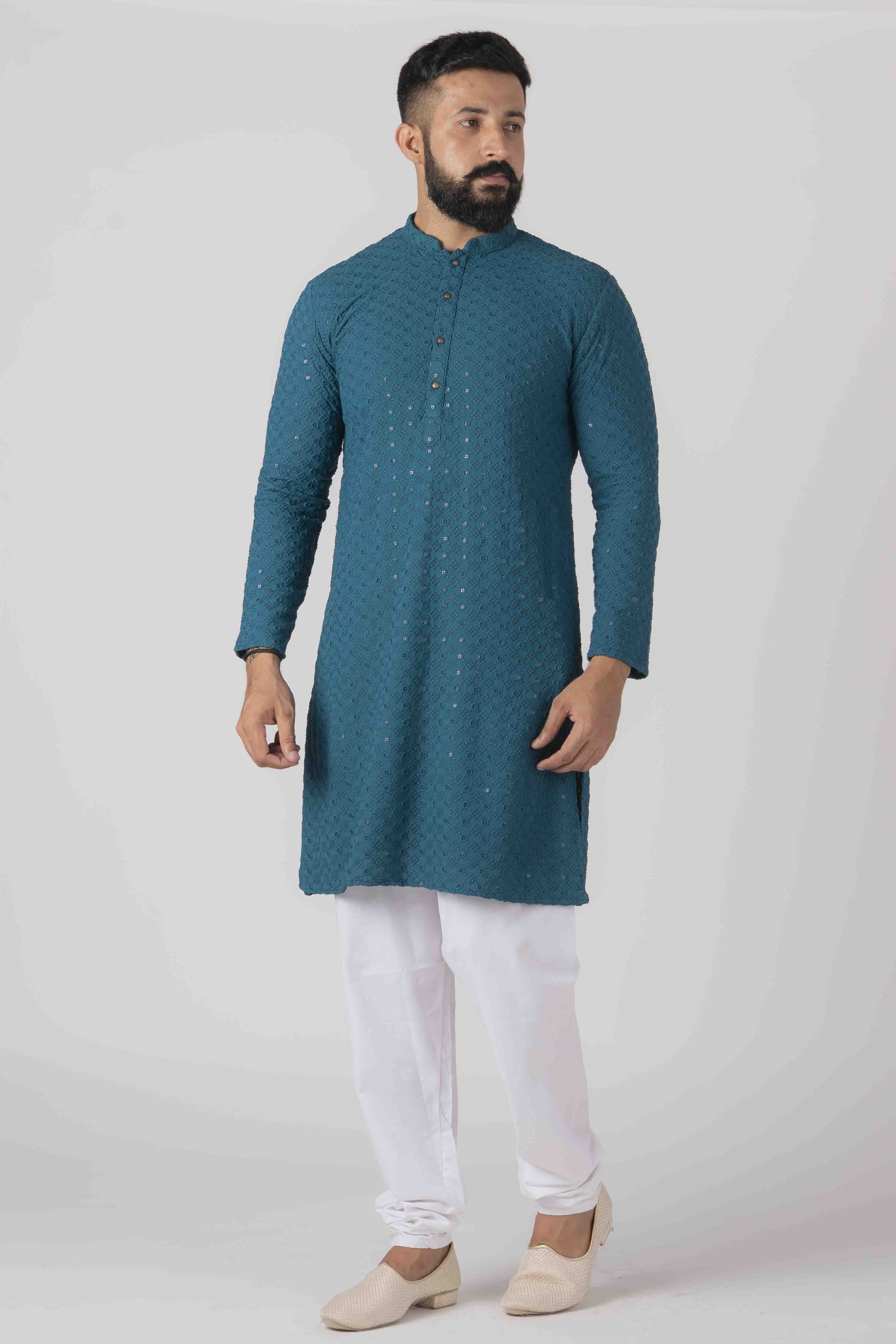 MLS CHIKANKARI KURTA PAJAMA