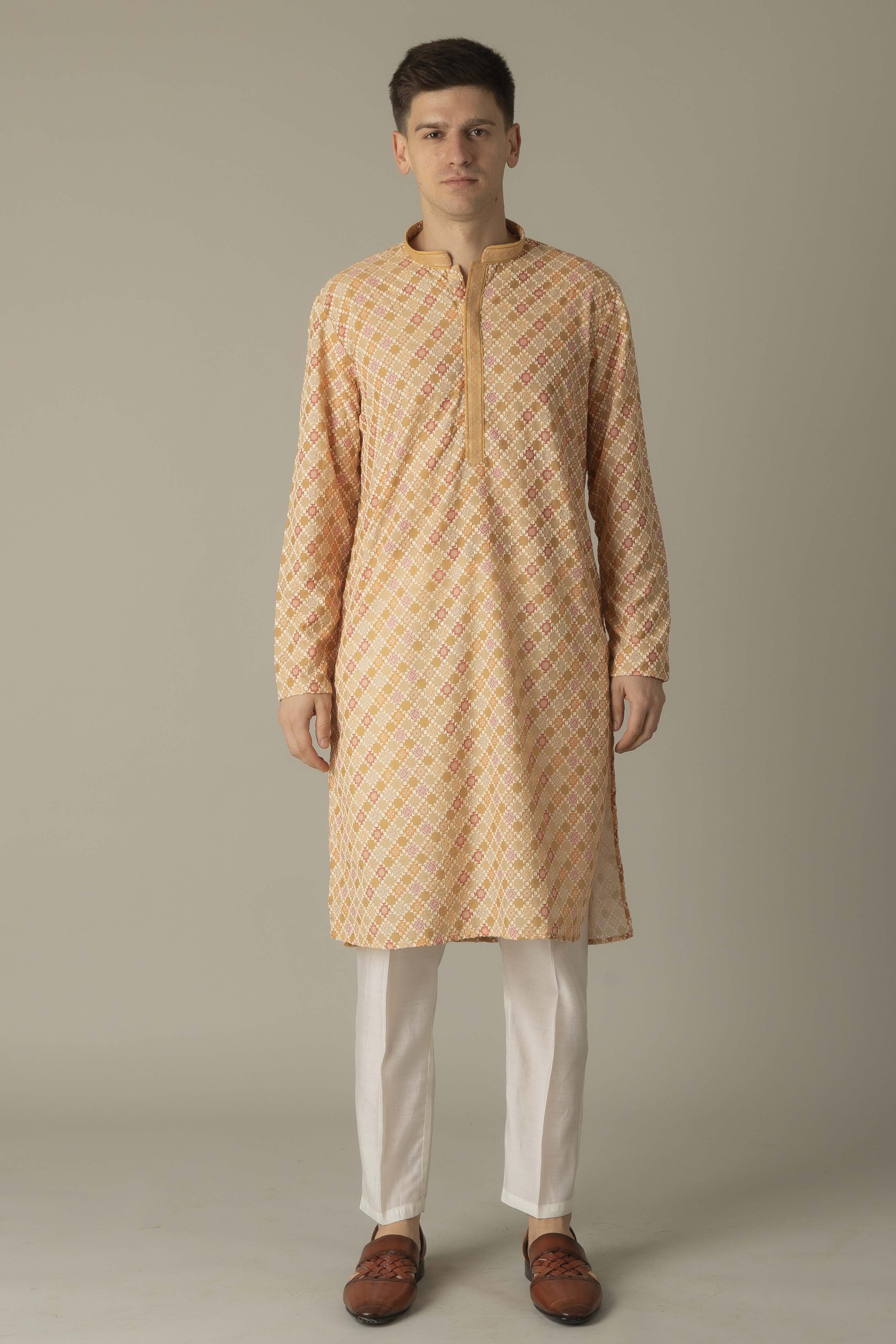 MLS EMBROIDERED KURTA PAJAMA