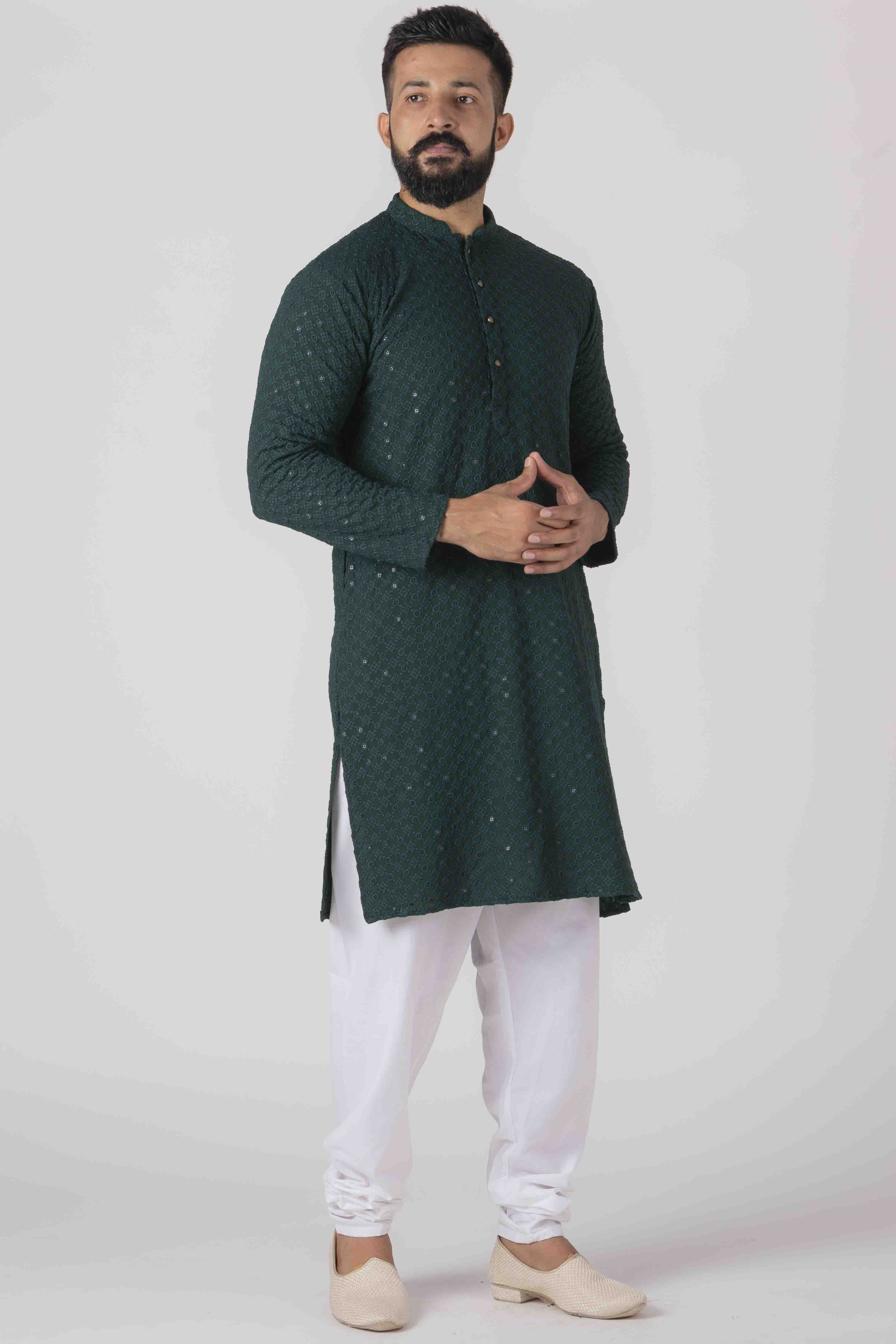 MLS CHIKANKARI KURTA PAJAMA