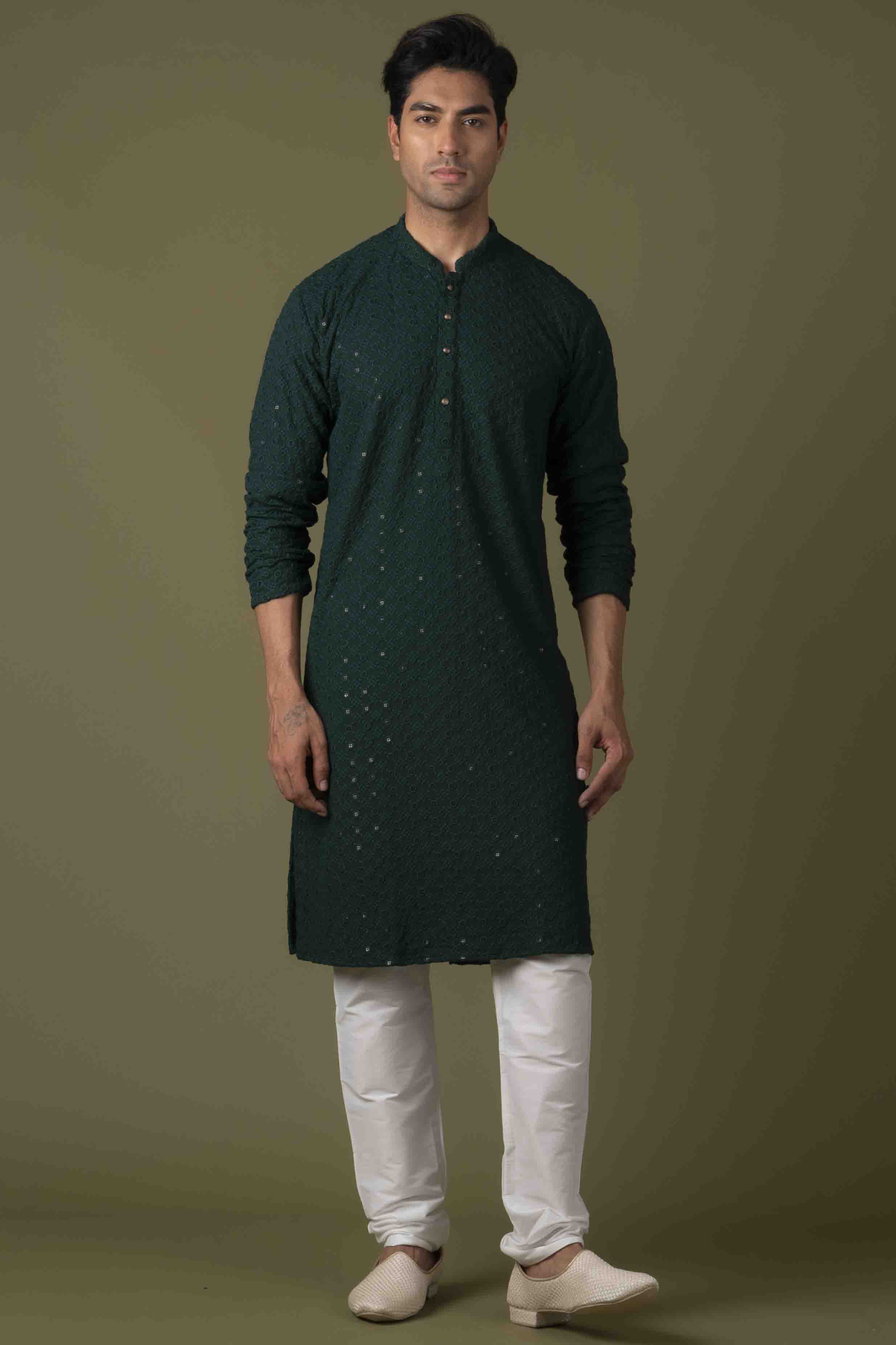 MLS CHIKANKARI KURTA PAJAMA