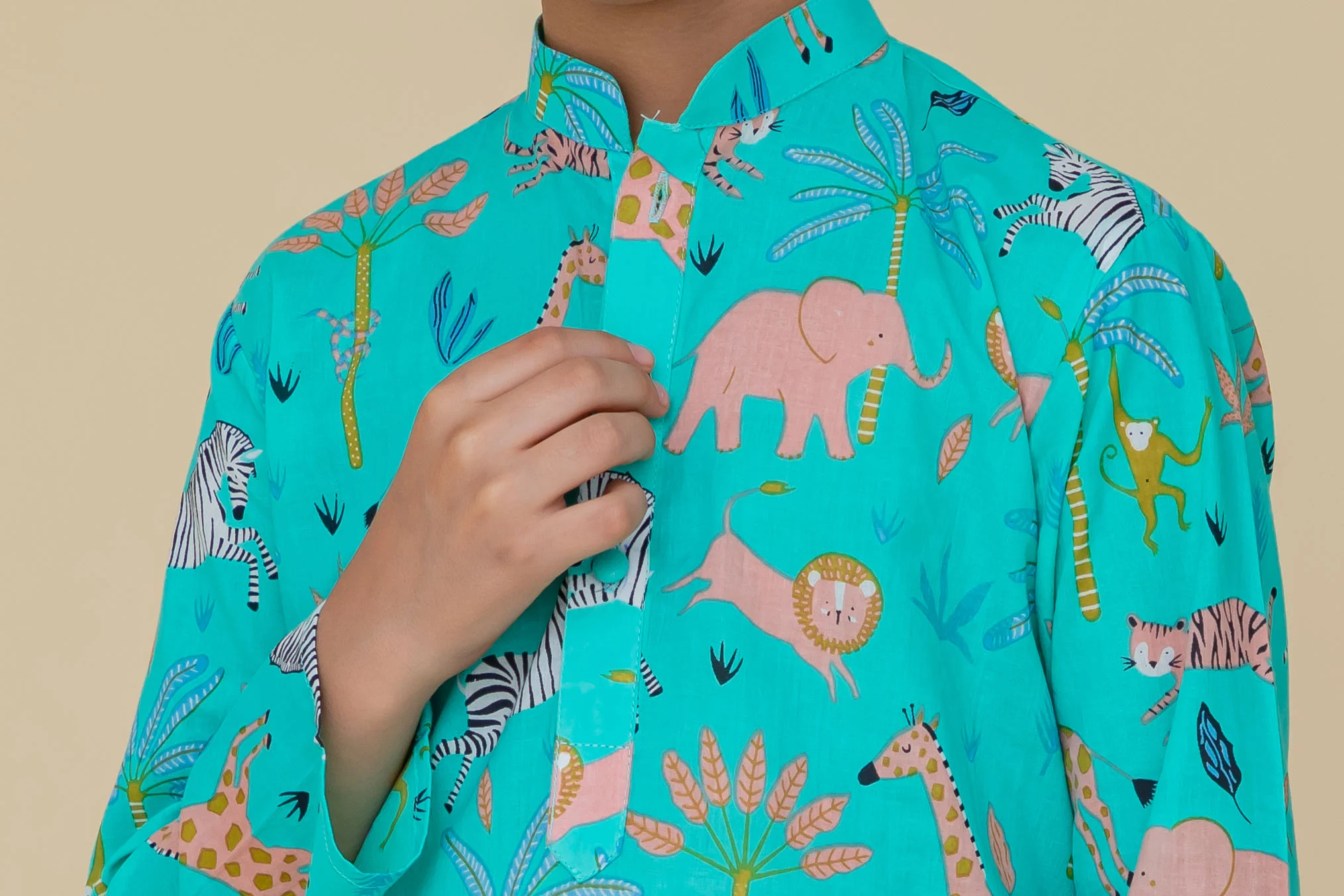 MLS KIDS PRINTED KURTA PAJAMA