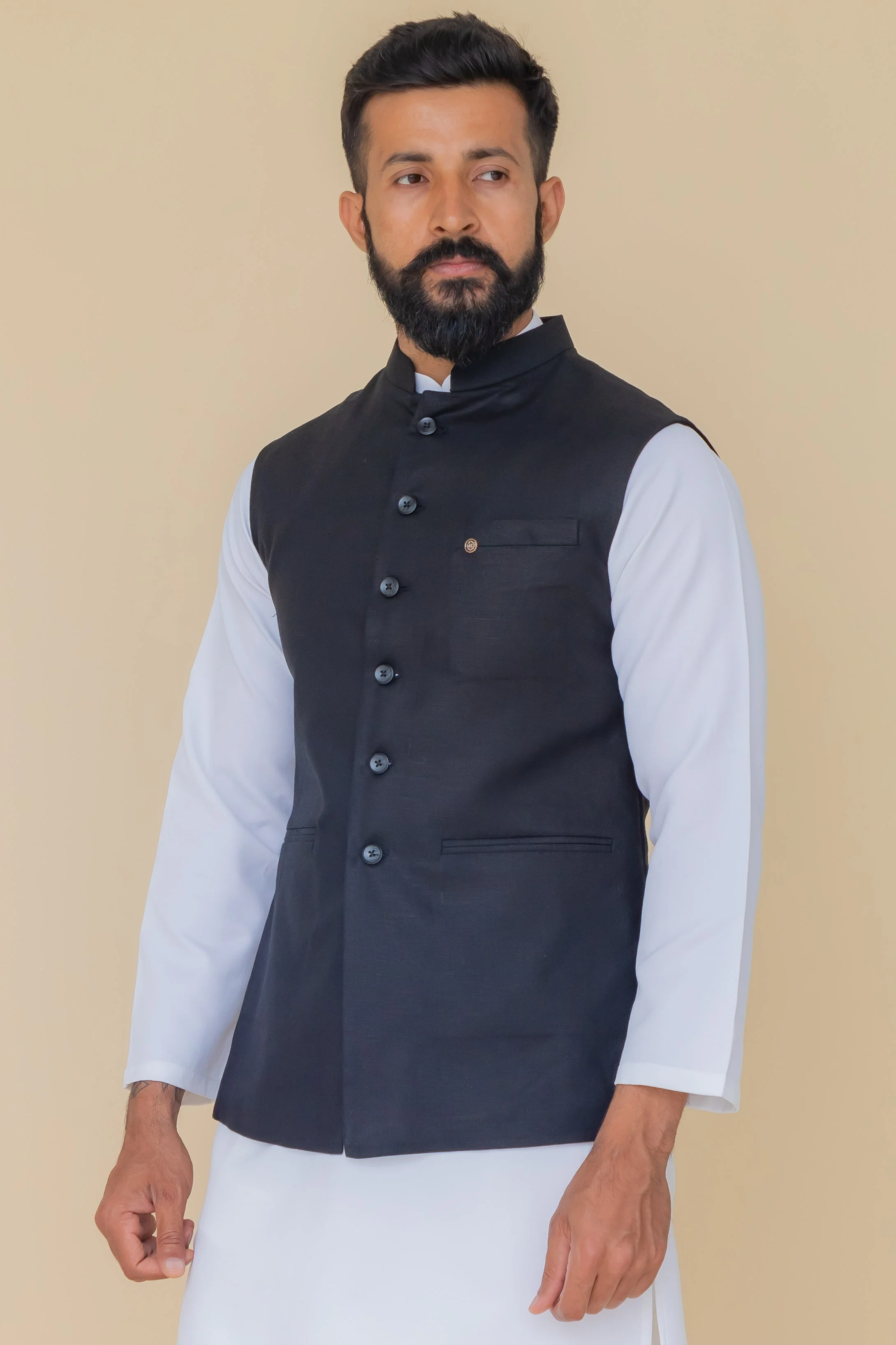 MLS LINEN JAWAHAR JACKET