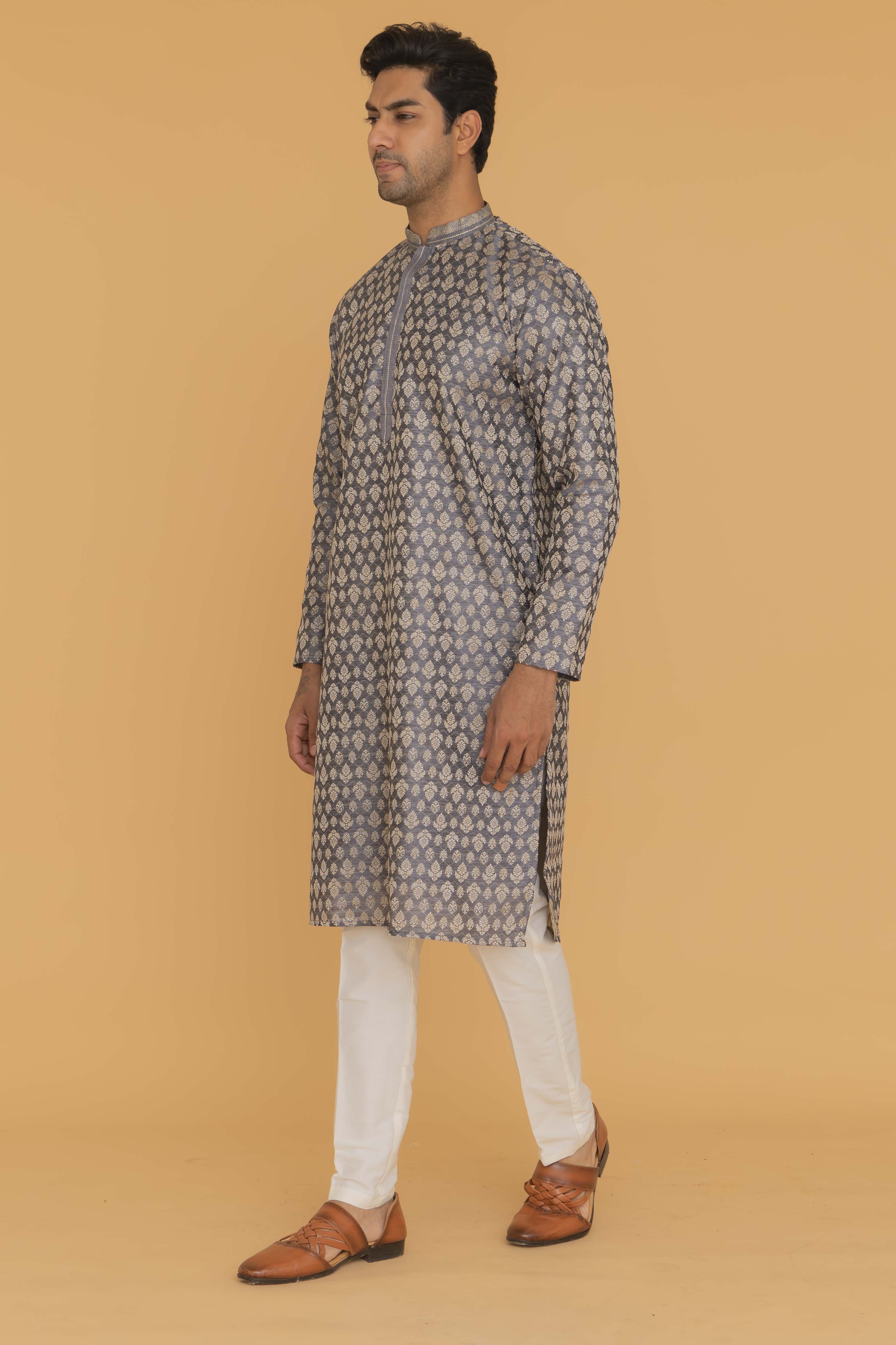 MLS ART SILK KURTA PAJAMA