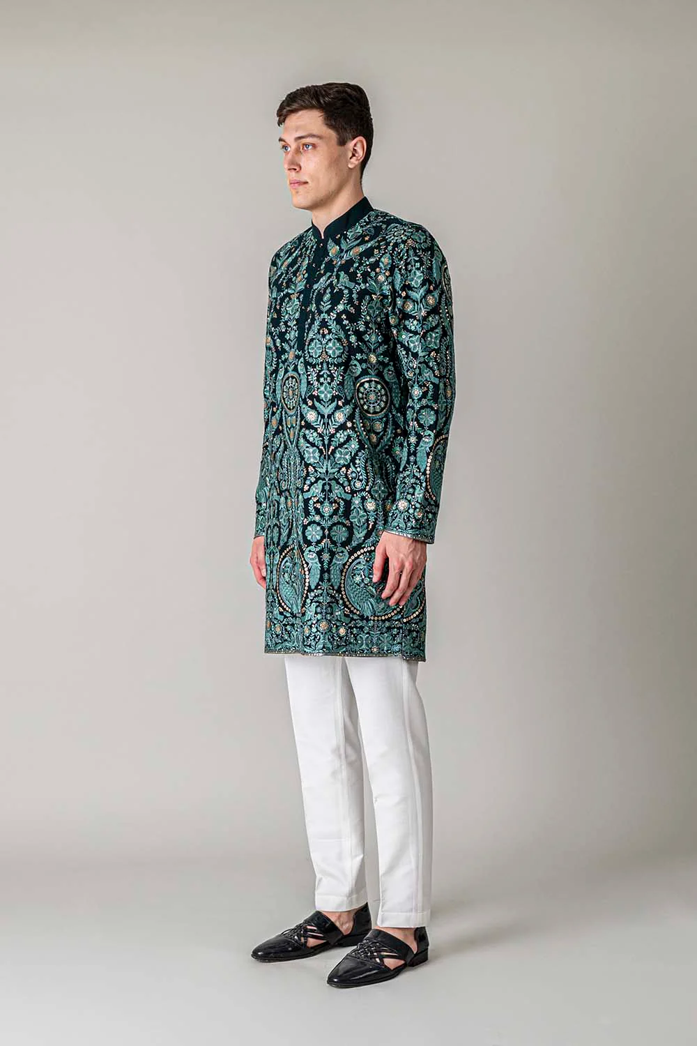 MLS EMBROIDERED KURTA PAJAMA