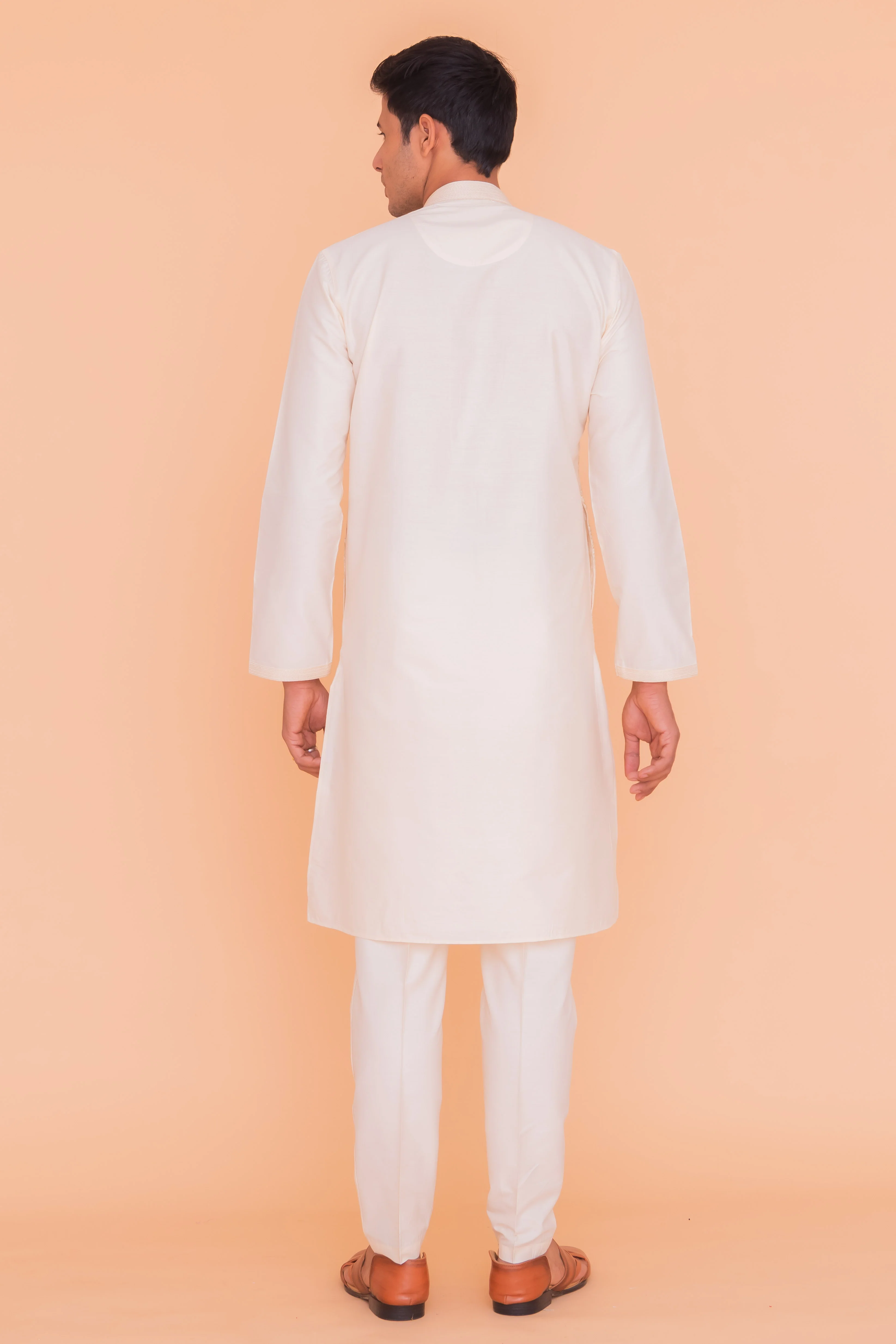 MLS EMBROIDERED KURTA PAJAMA