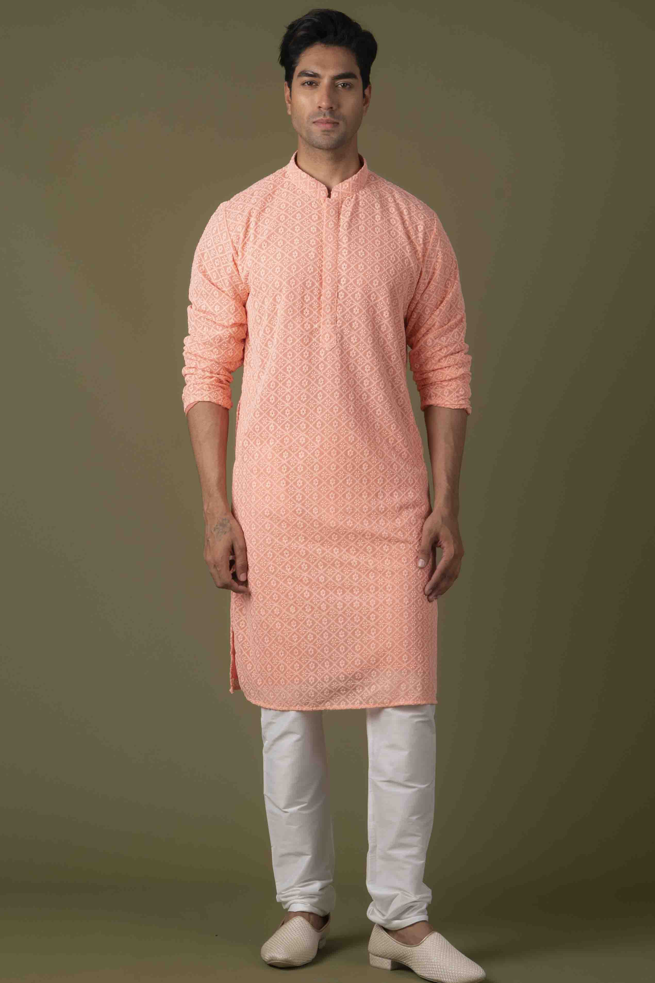 MLS CHIKANKARI KURTA PAJAMA