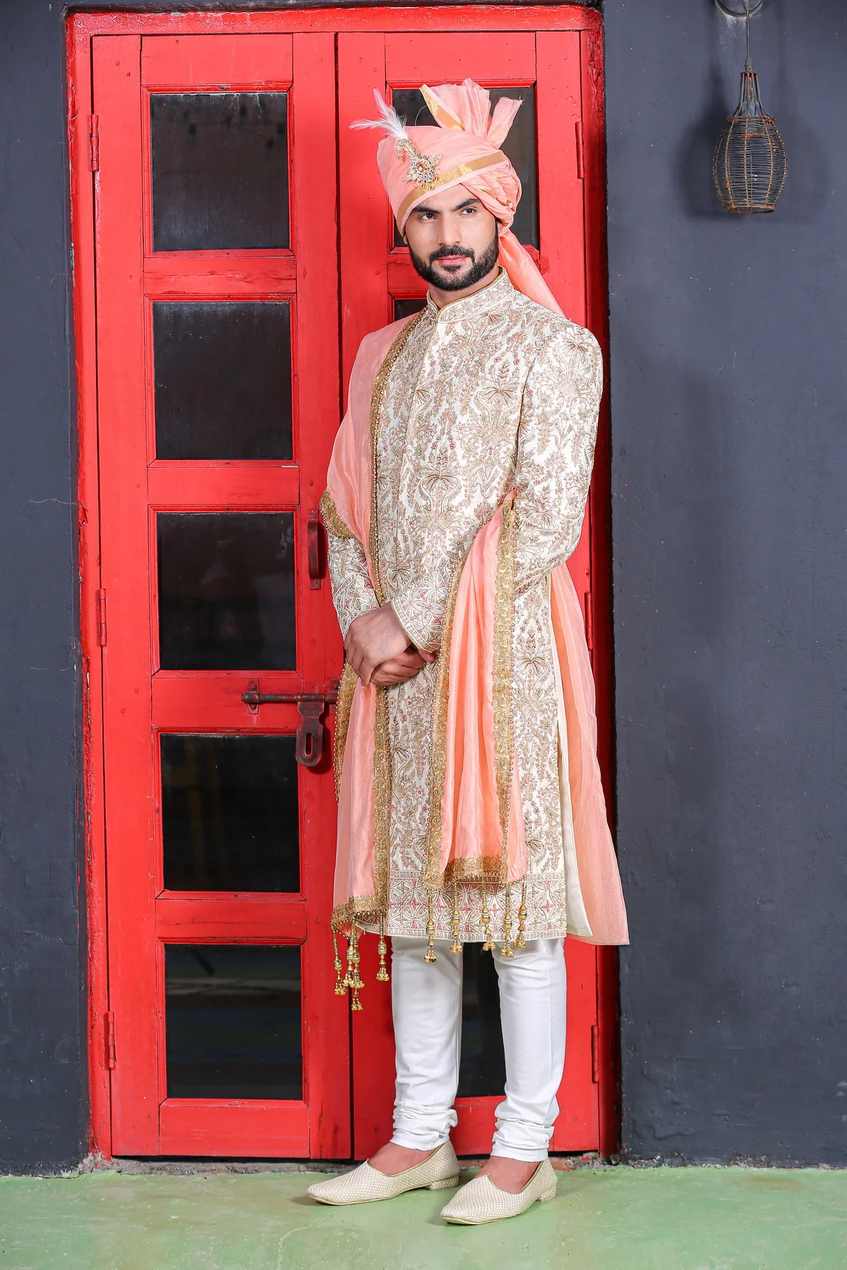 MLS SILK ZARDOZI EMBROIDERED SHERWANI