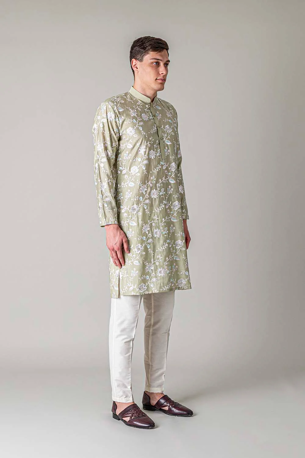MLS EMBROIDERED KURTA PAJAMA