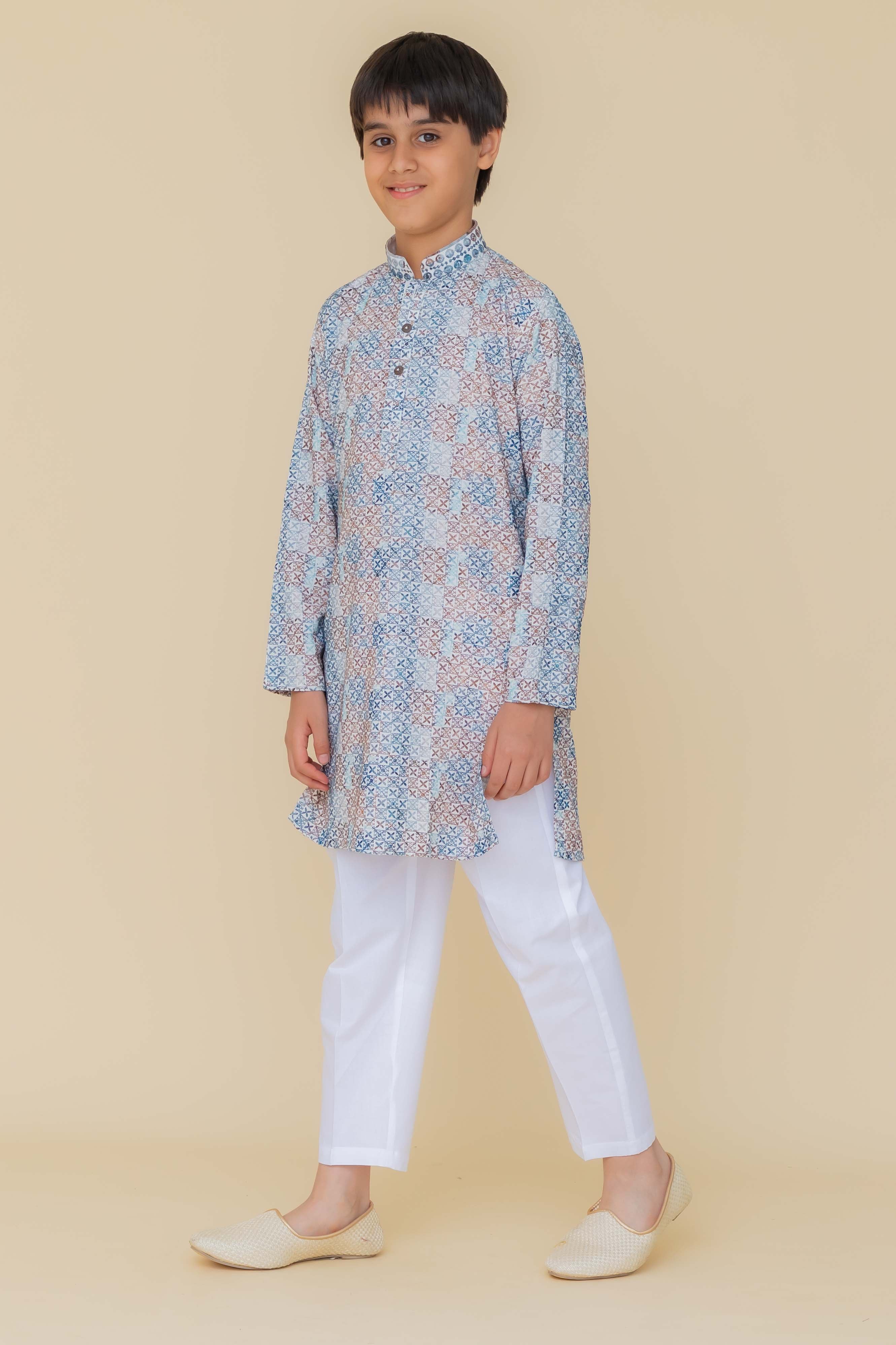 MLS KIDS PRINTED KURTA PAJAMA