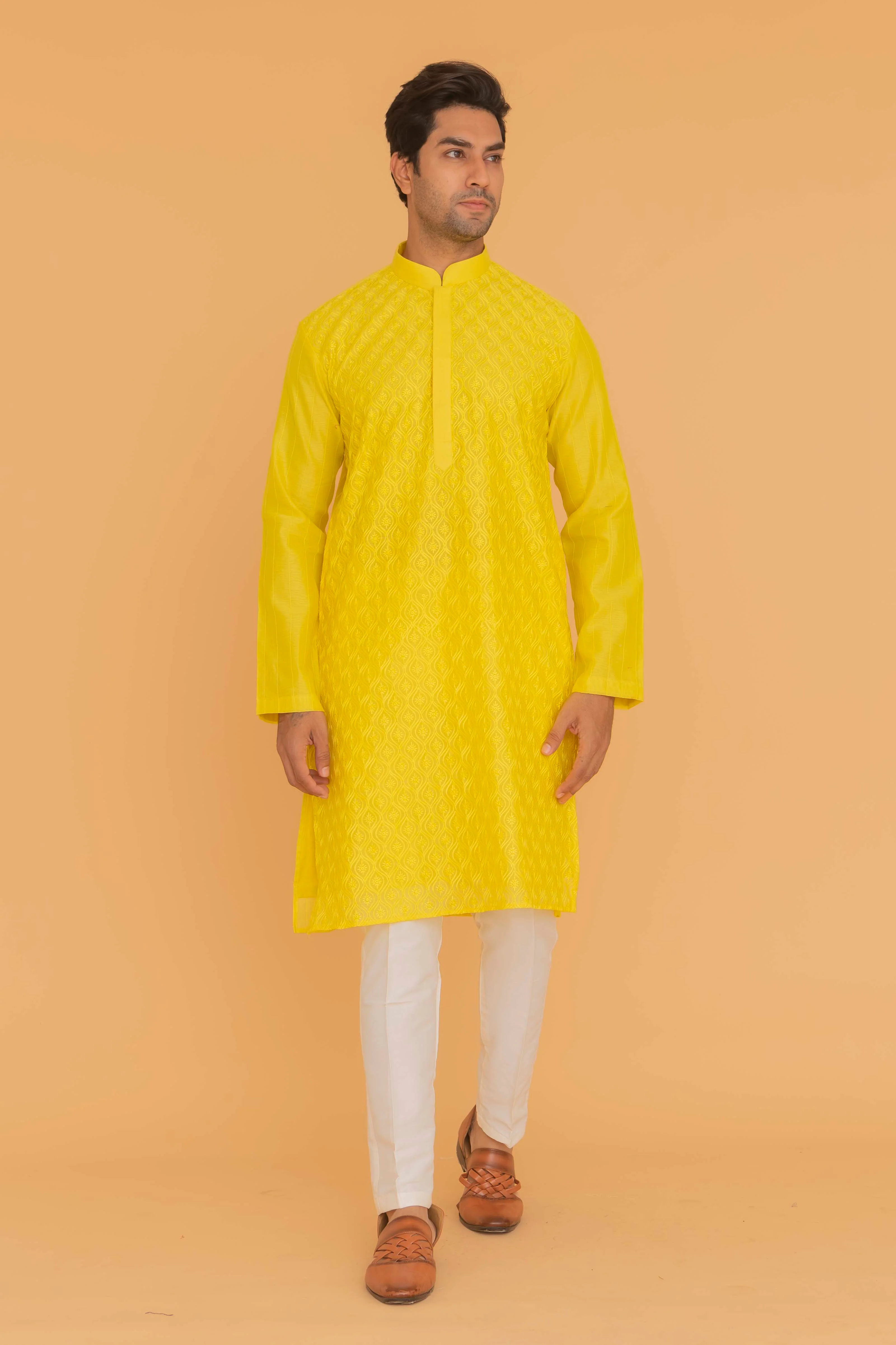 MLS EMBROIDERED KURTA PAJAMA