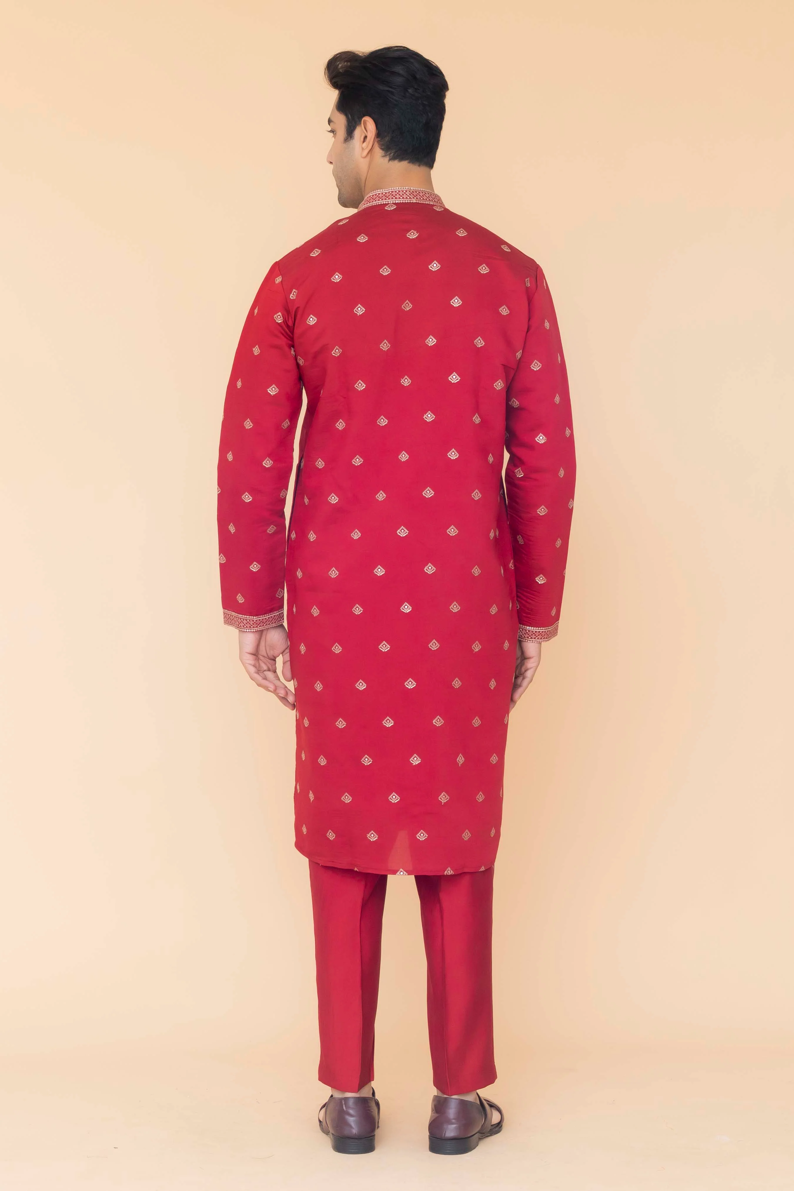 MLS EMBROIDERED KURTA PAJAMA