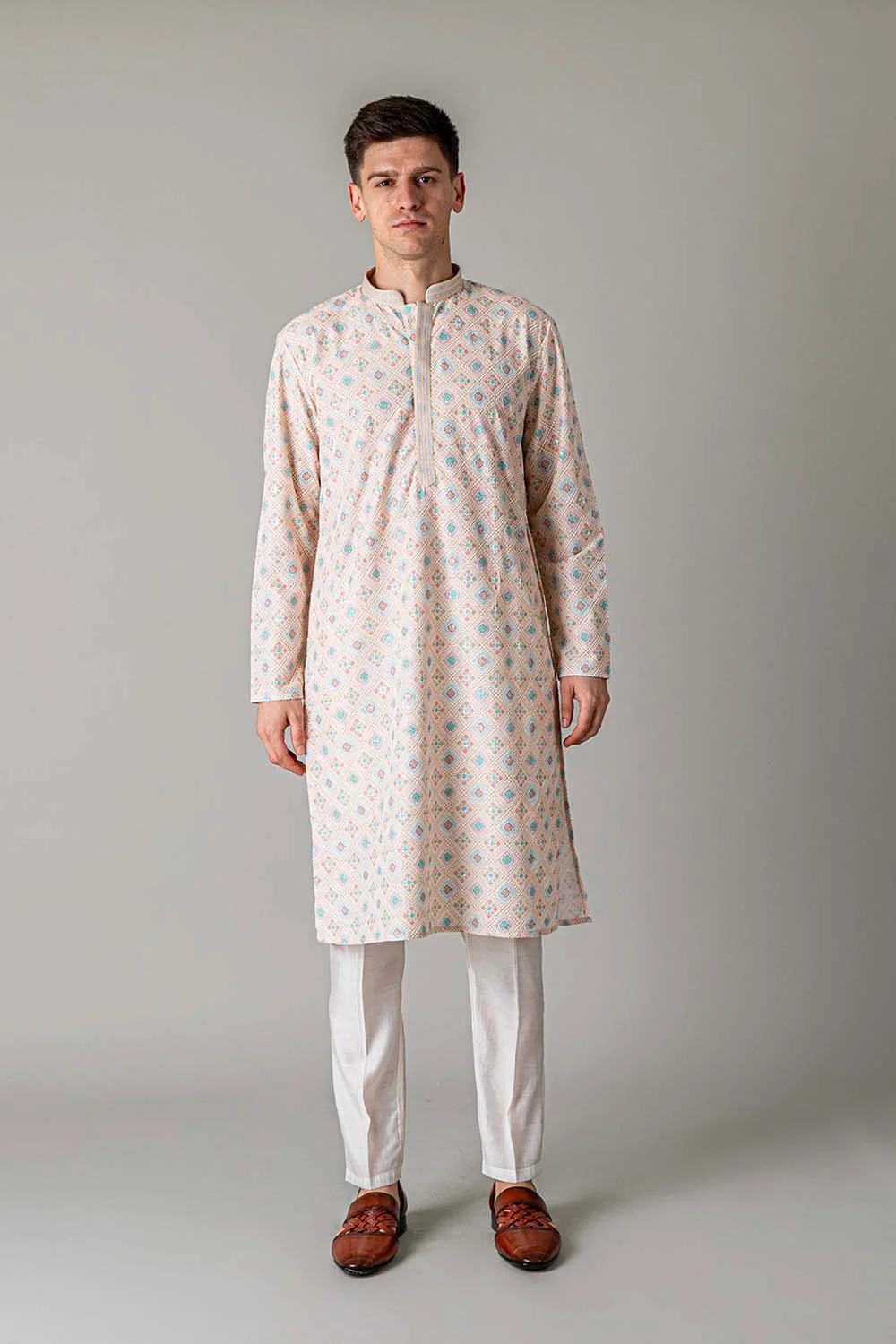 MLS EMBROIDERED KURTA PAJAMA