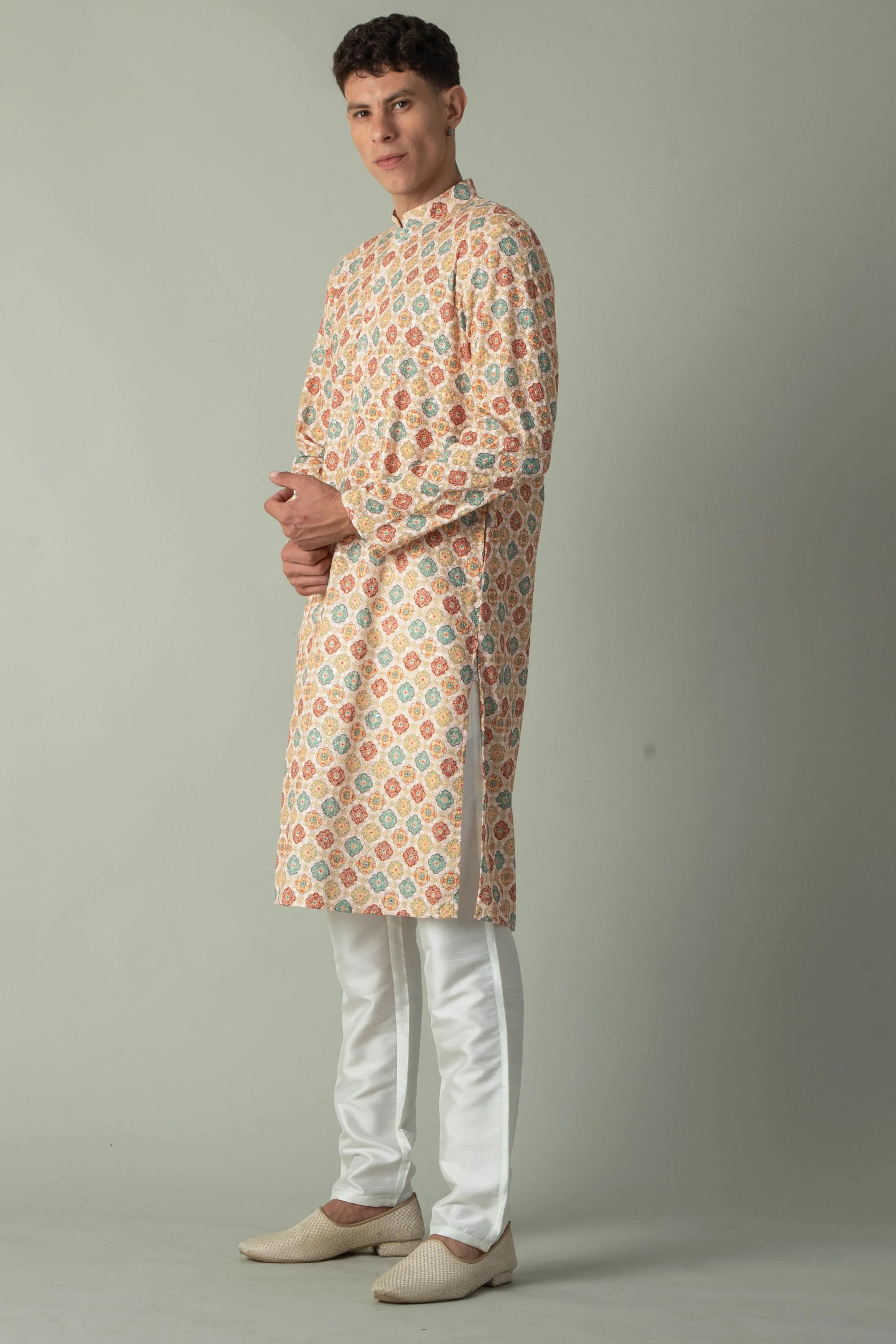MLS PRINTED KURTA PAJAMA
