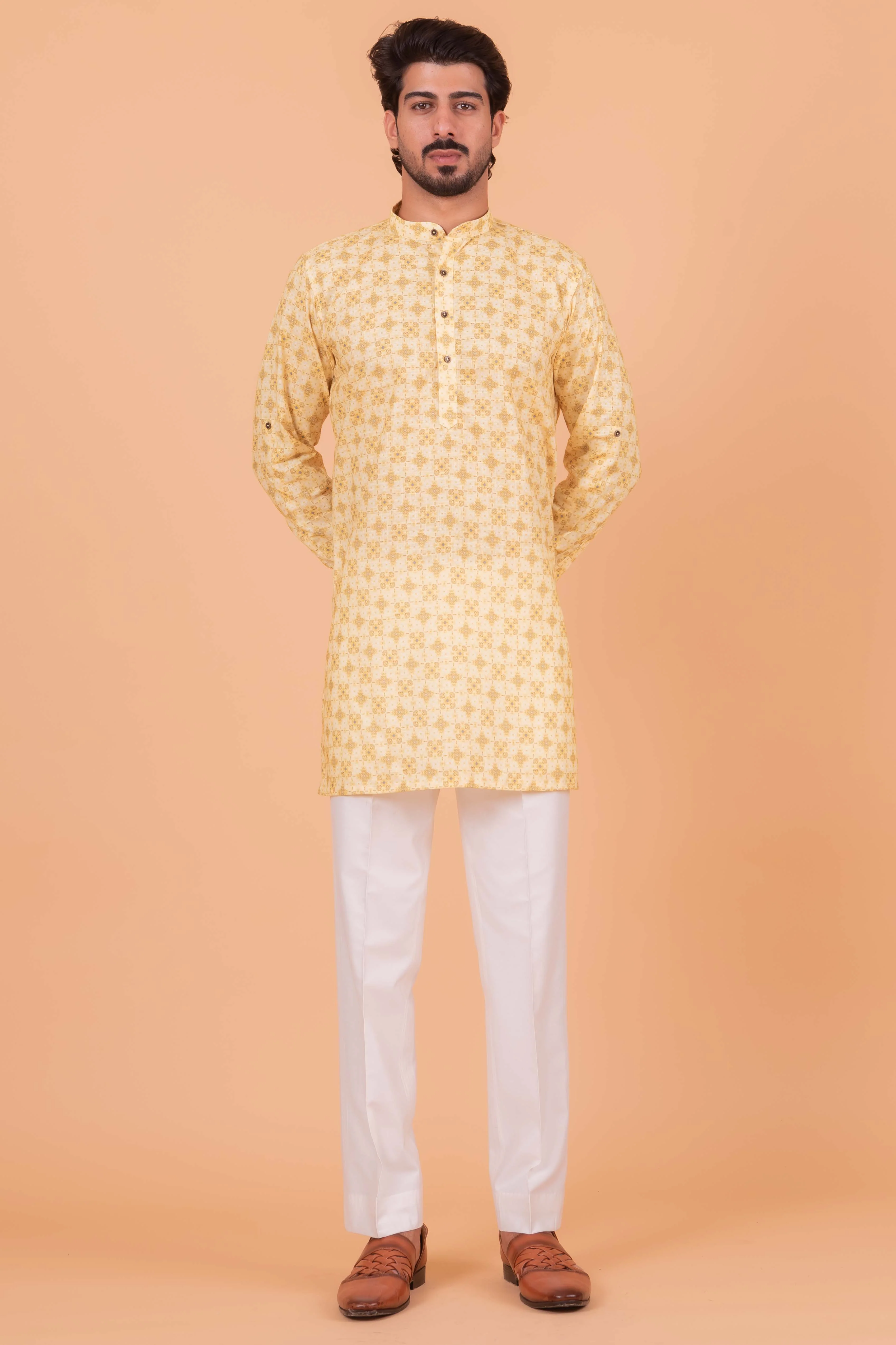 MLS COTTON KURTA (MID LENGTH)