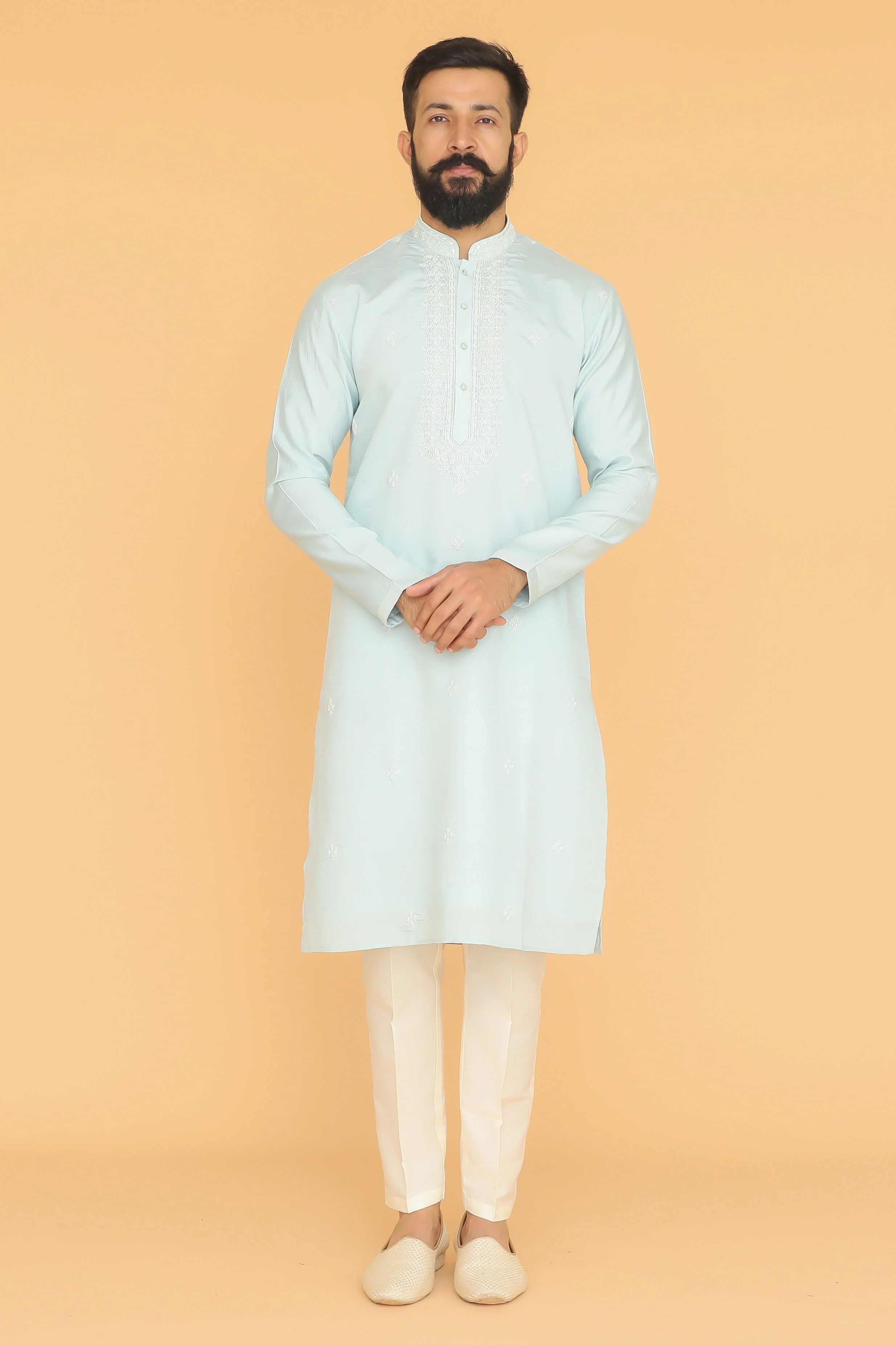 MLS EMBROIDERED KURTA PAJAMA