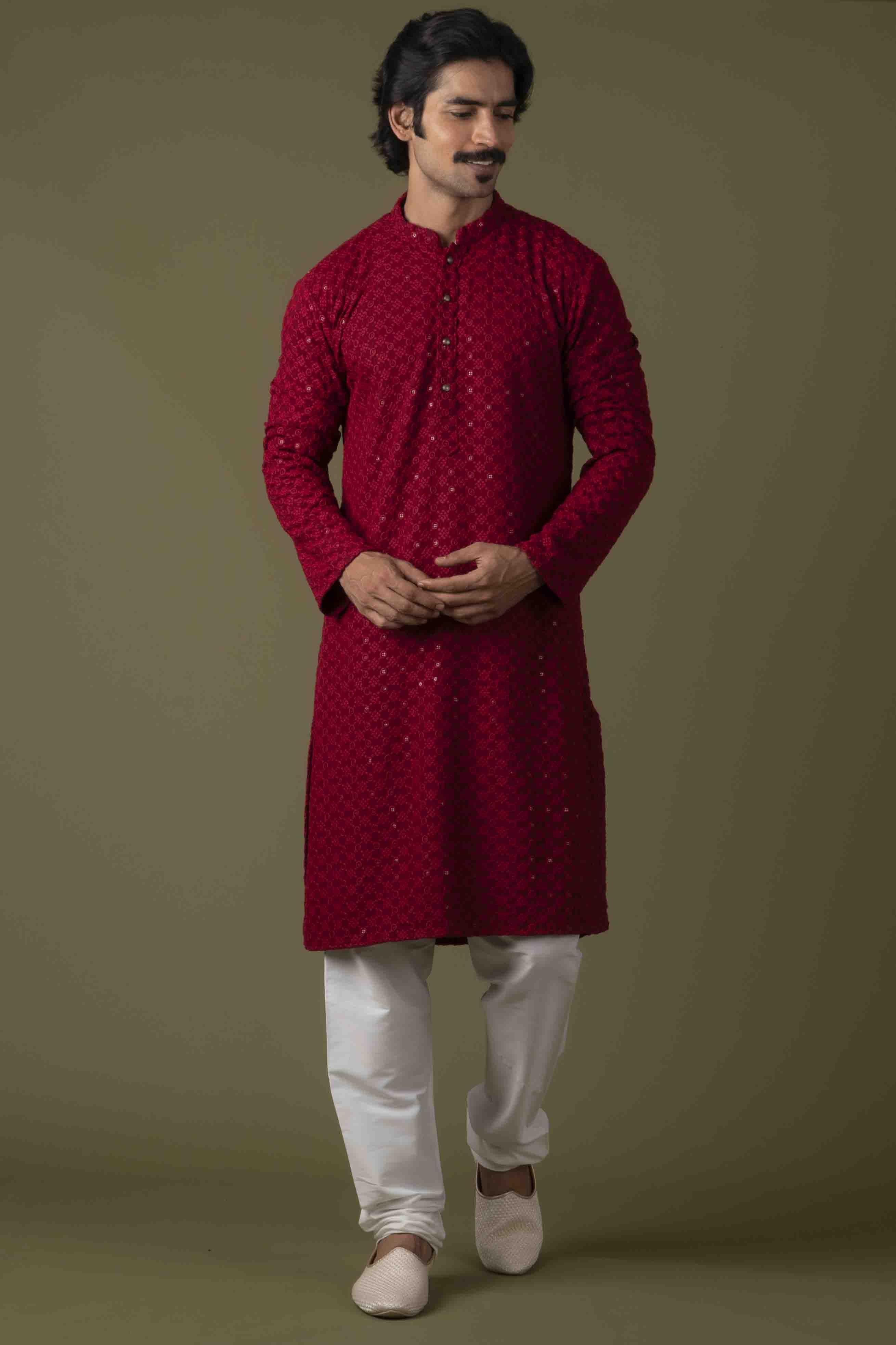 MLS CHIKANKARI KURTA PAJAMA