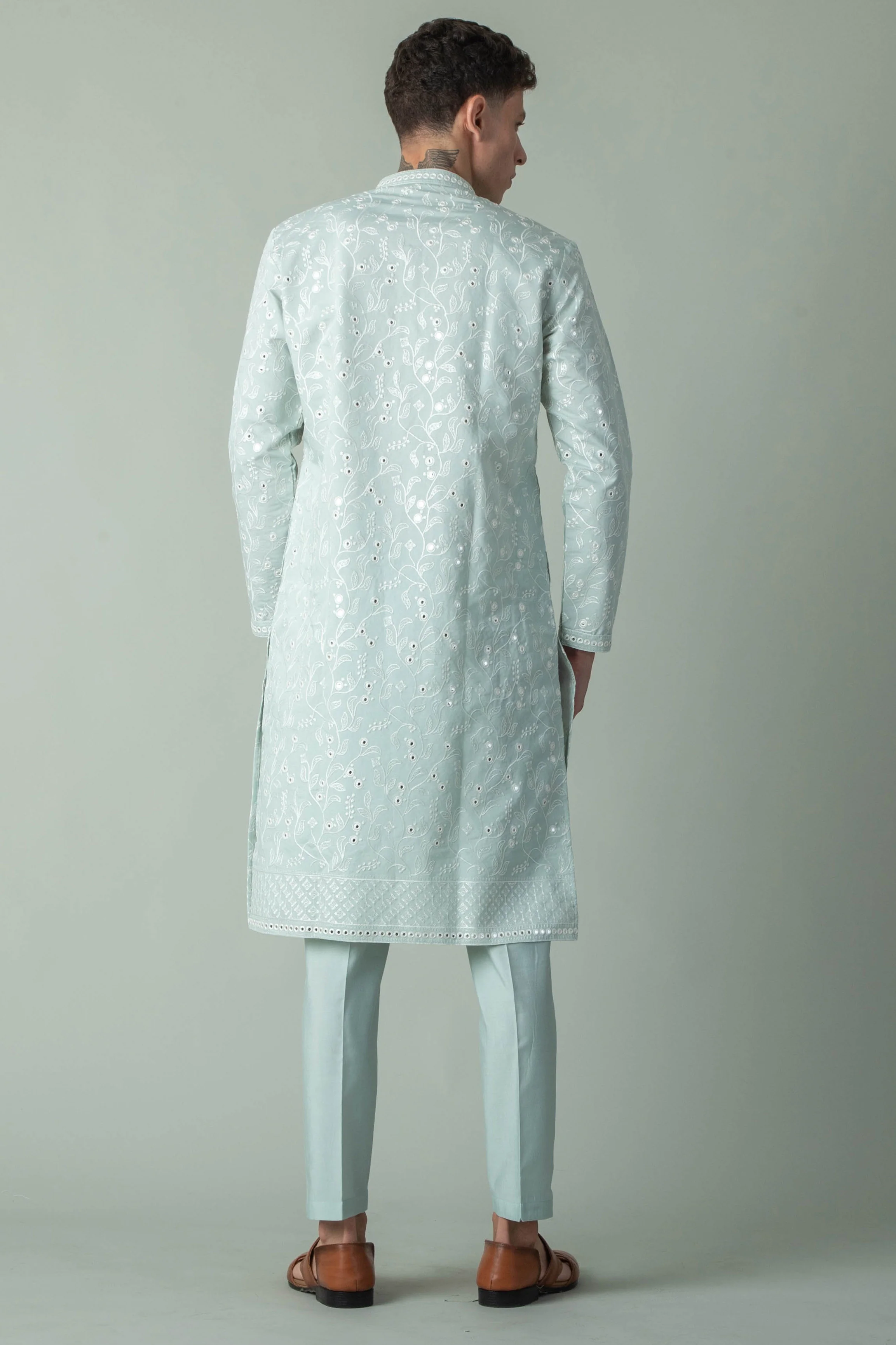 MLS EMBROIDERED KURTA PAJAMA