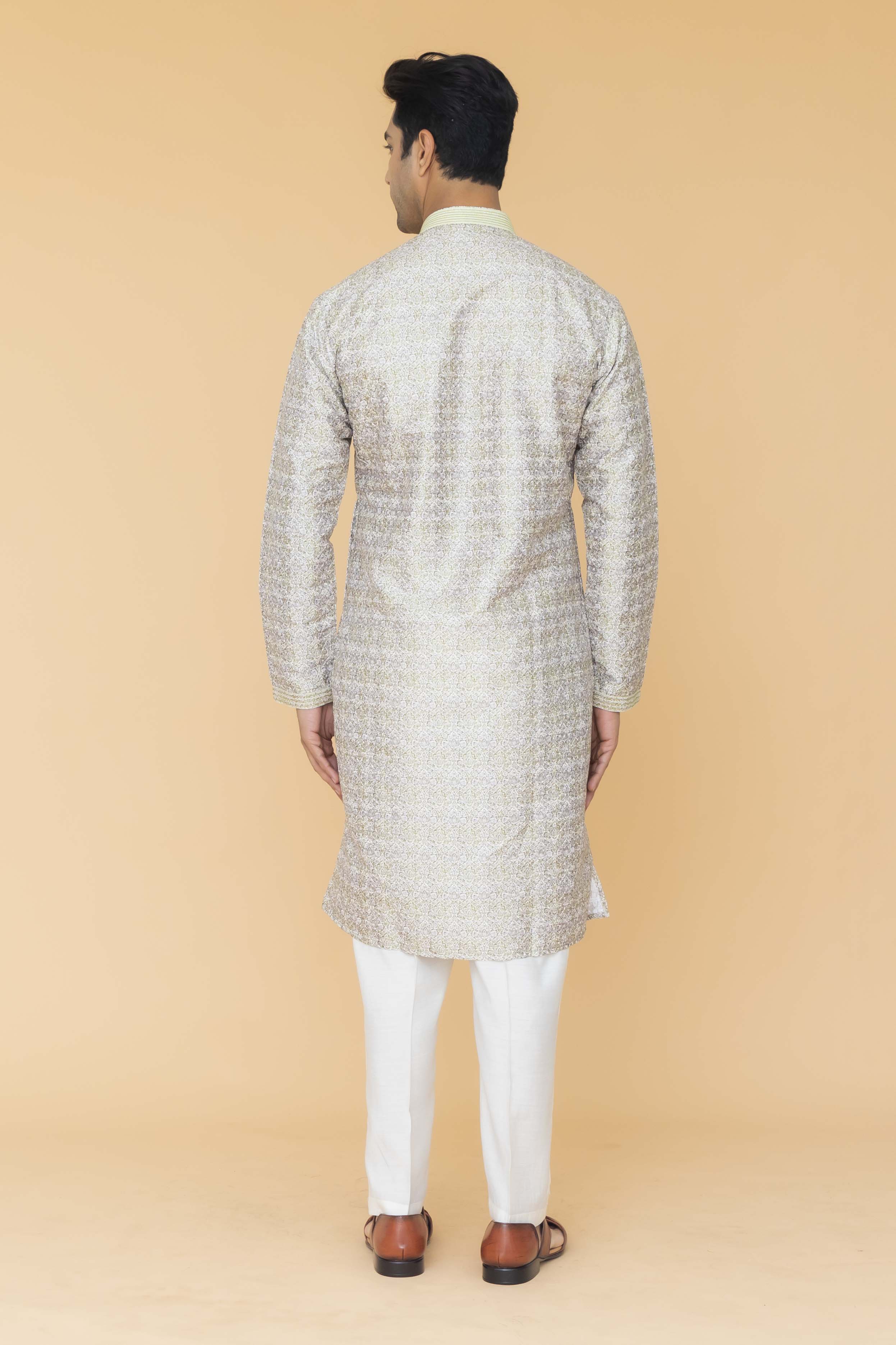 MLS EMBROIDERED KURTA PAJAMA