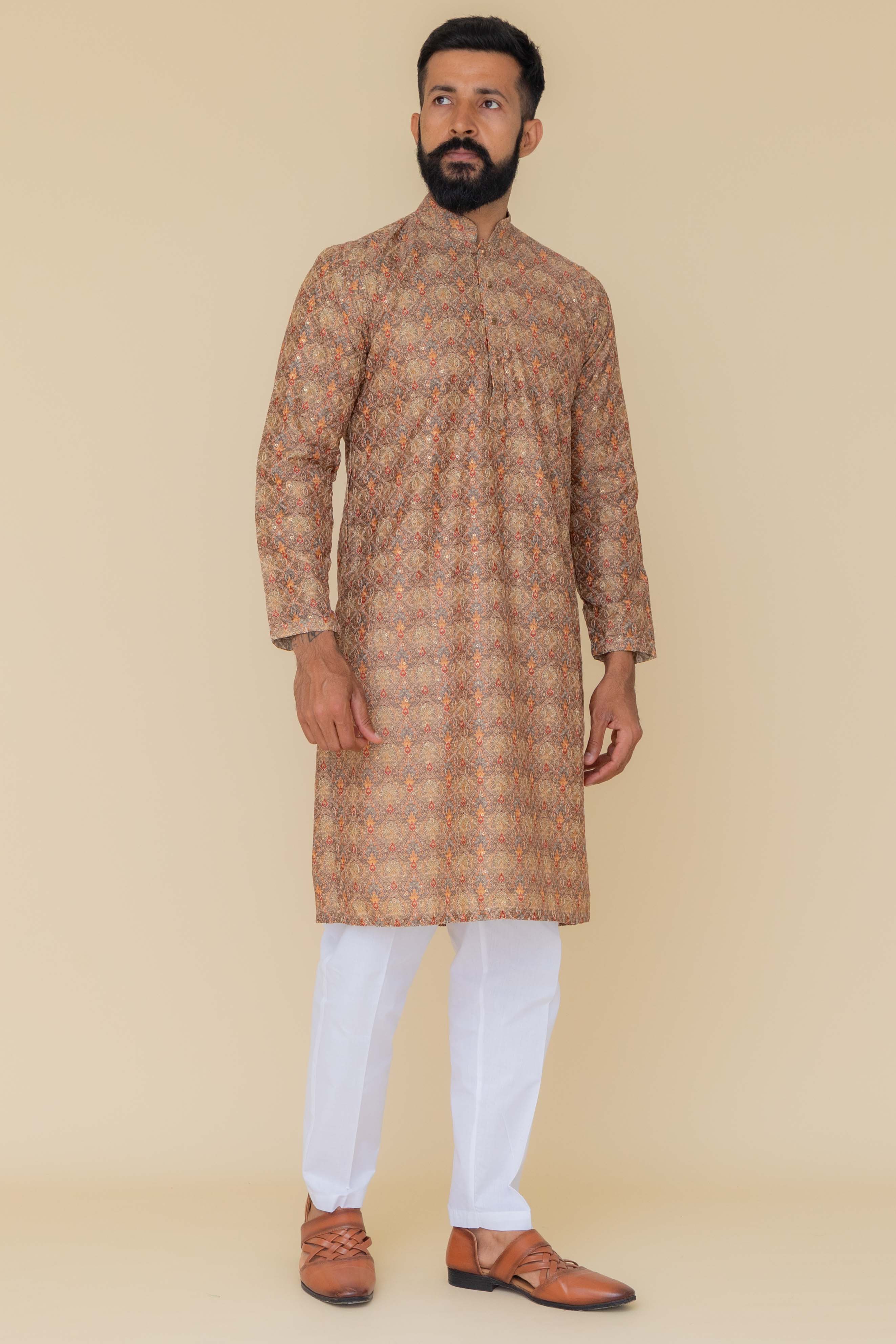 MLS PRINTED KURTA PAJAMA