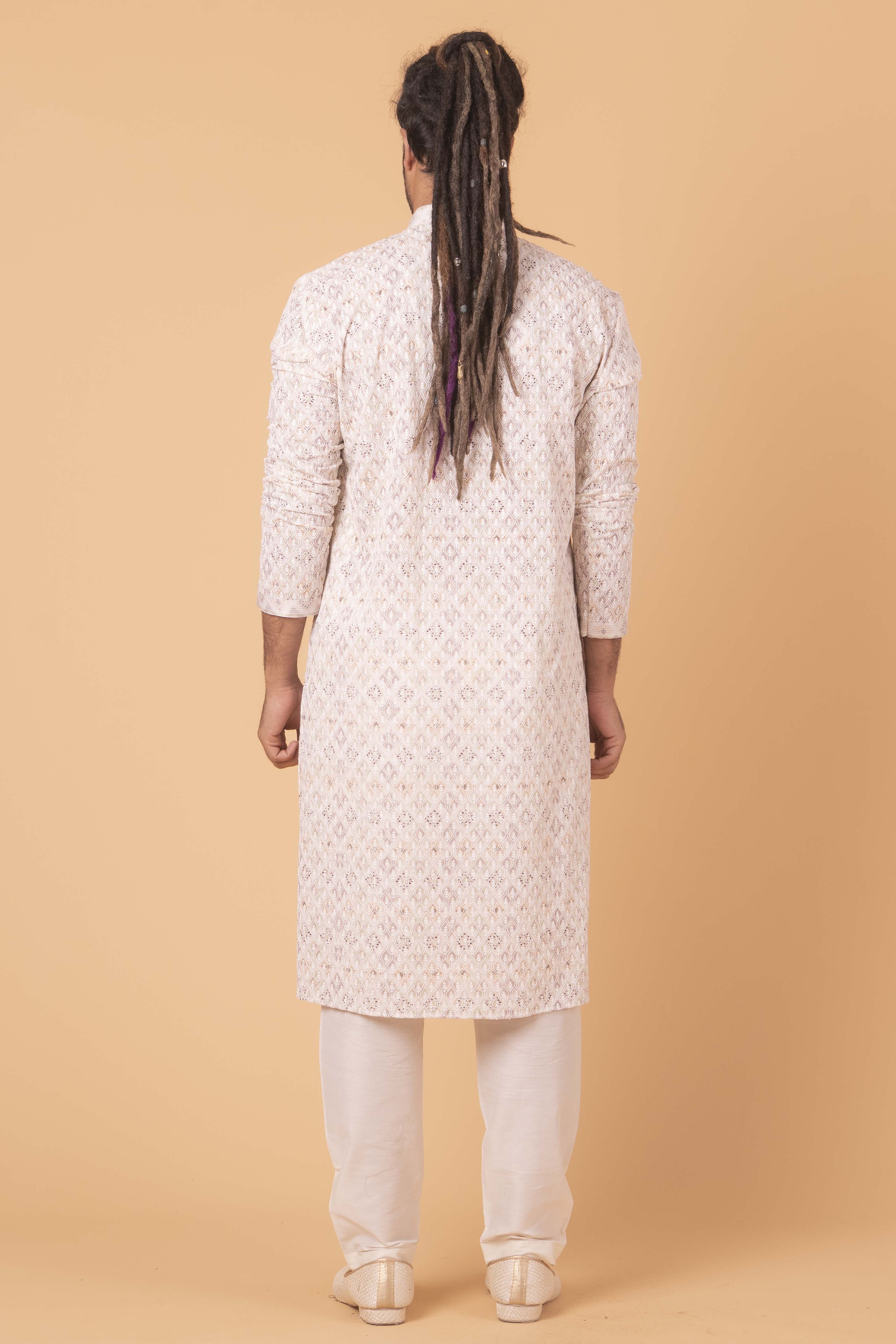 MLS CHIKANKARI KURTA PAJAMA
