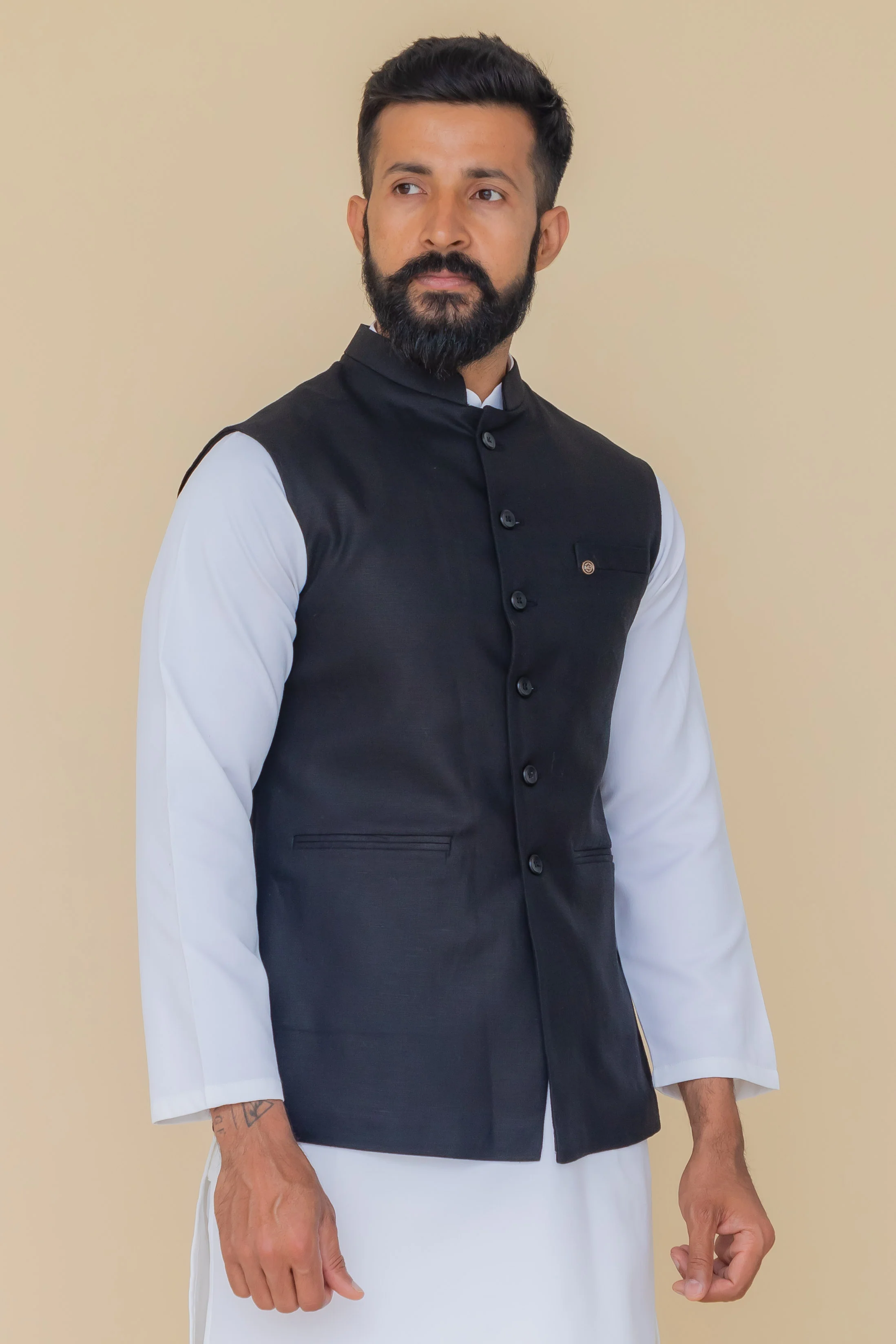 MLS LINEN JAWAHAR JACKET