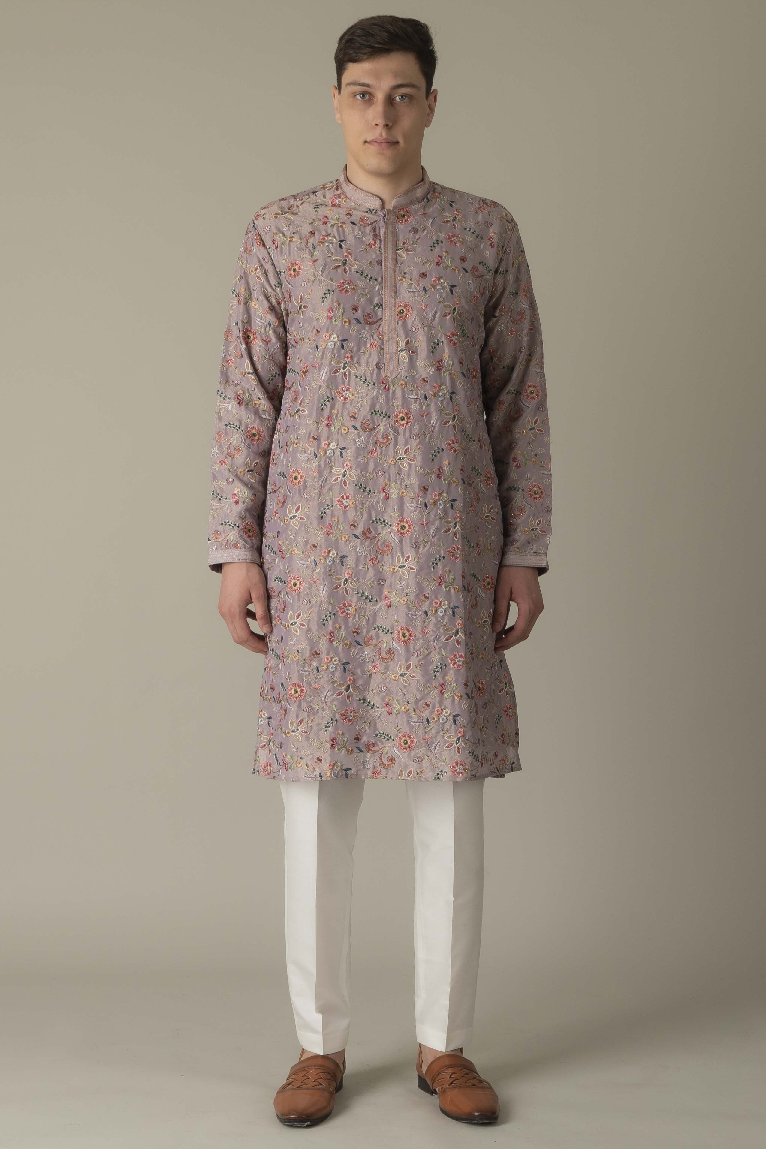 MLS EMBROIDERED KURTA PAJAMA